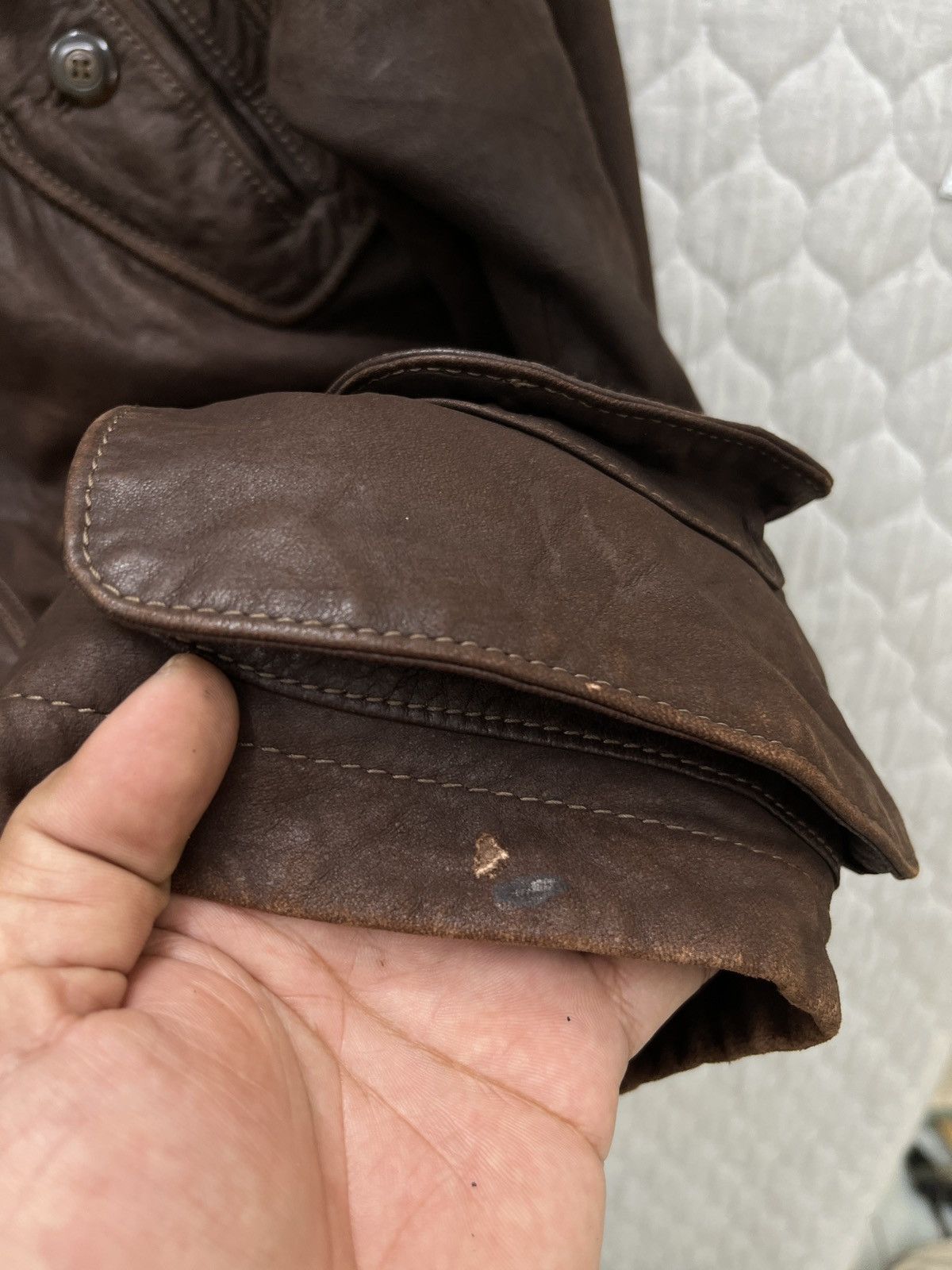 Genuine Leather 🔥🔥🔥STEALS VTG HIGH TRADITION FLAG LEATHER JACKET Size US M / EU 48-50 / 2 - 14 Thumbnail