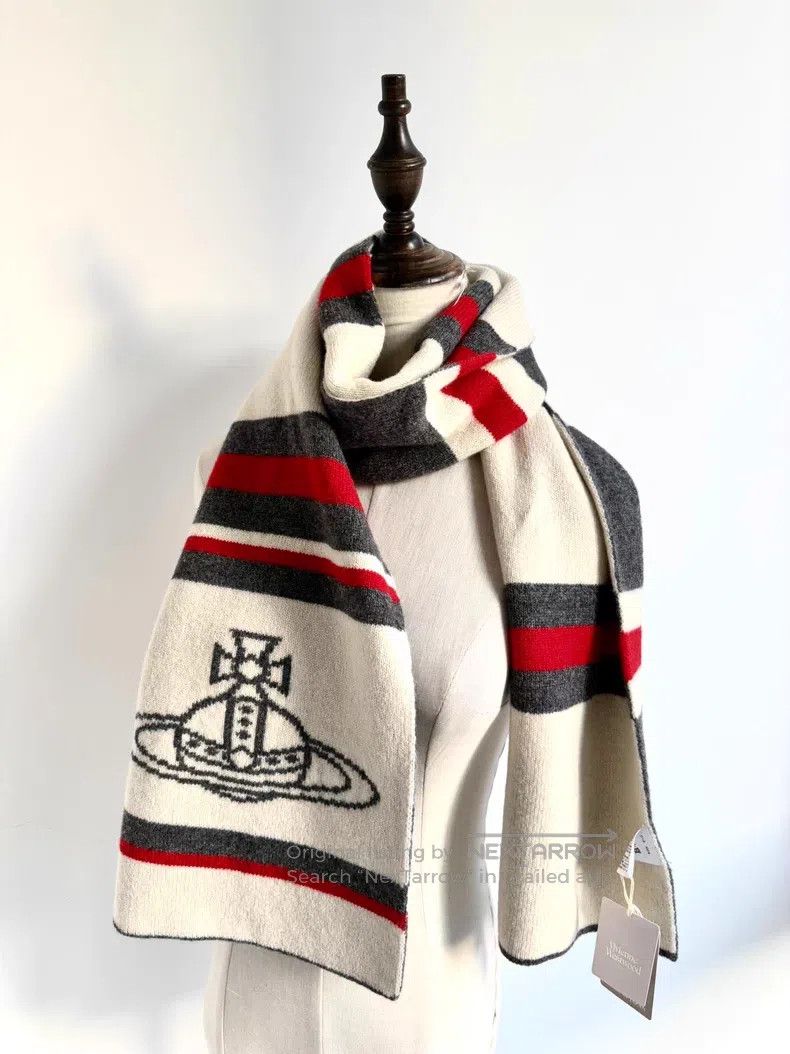 Vivienne Westwood Vivienne Westwood Large Saturn gray, white, and red stripe Size ONE SIZE - 3 Thumbnail