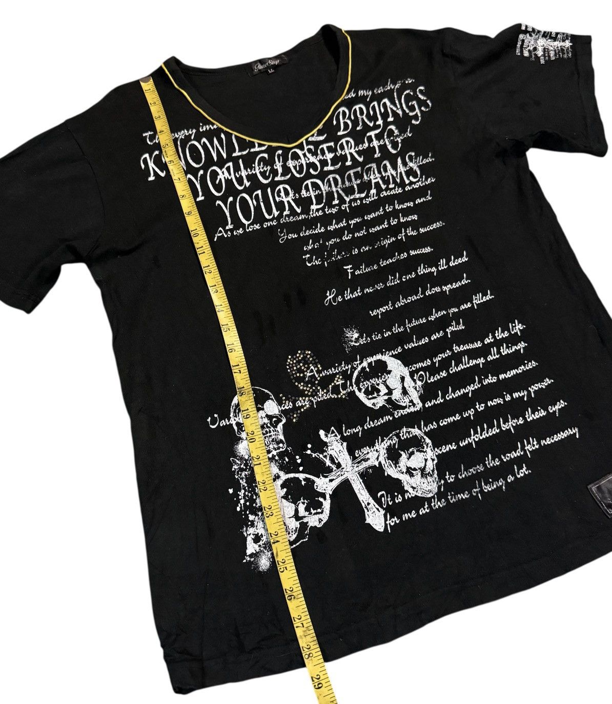 Japanese Brand Time Step T-shirt Skull Black Y2K Size US L / EU 52-54 / 3 - 6 Thumbnail