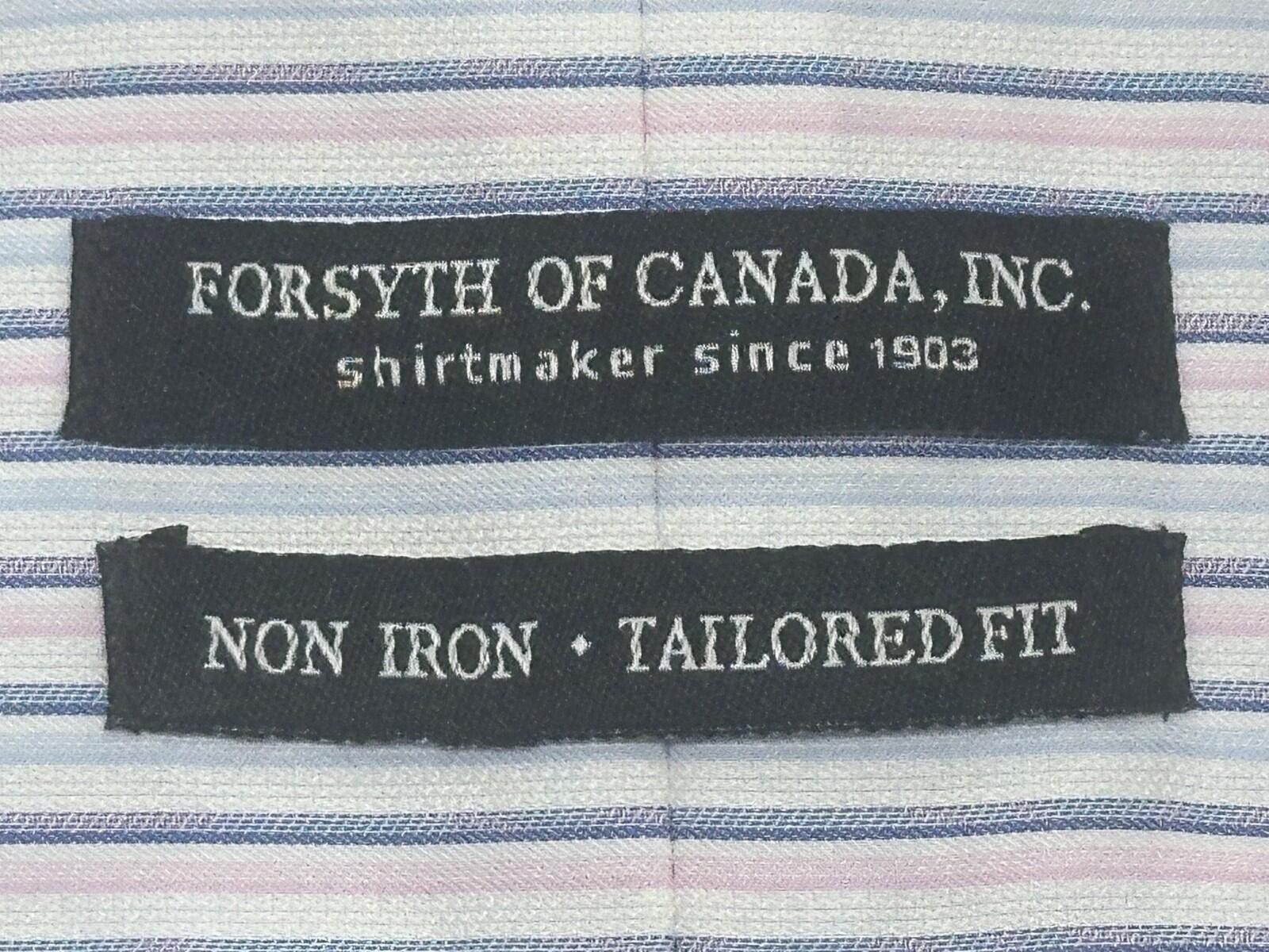 Other Forsyth of Canada 2-Ply Cotton No-Iron Button Up Blue Men XL Size US XL / EU 56 / 4 - 5 Thumbnail