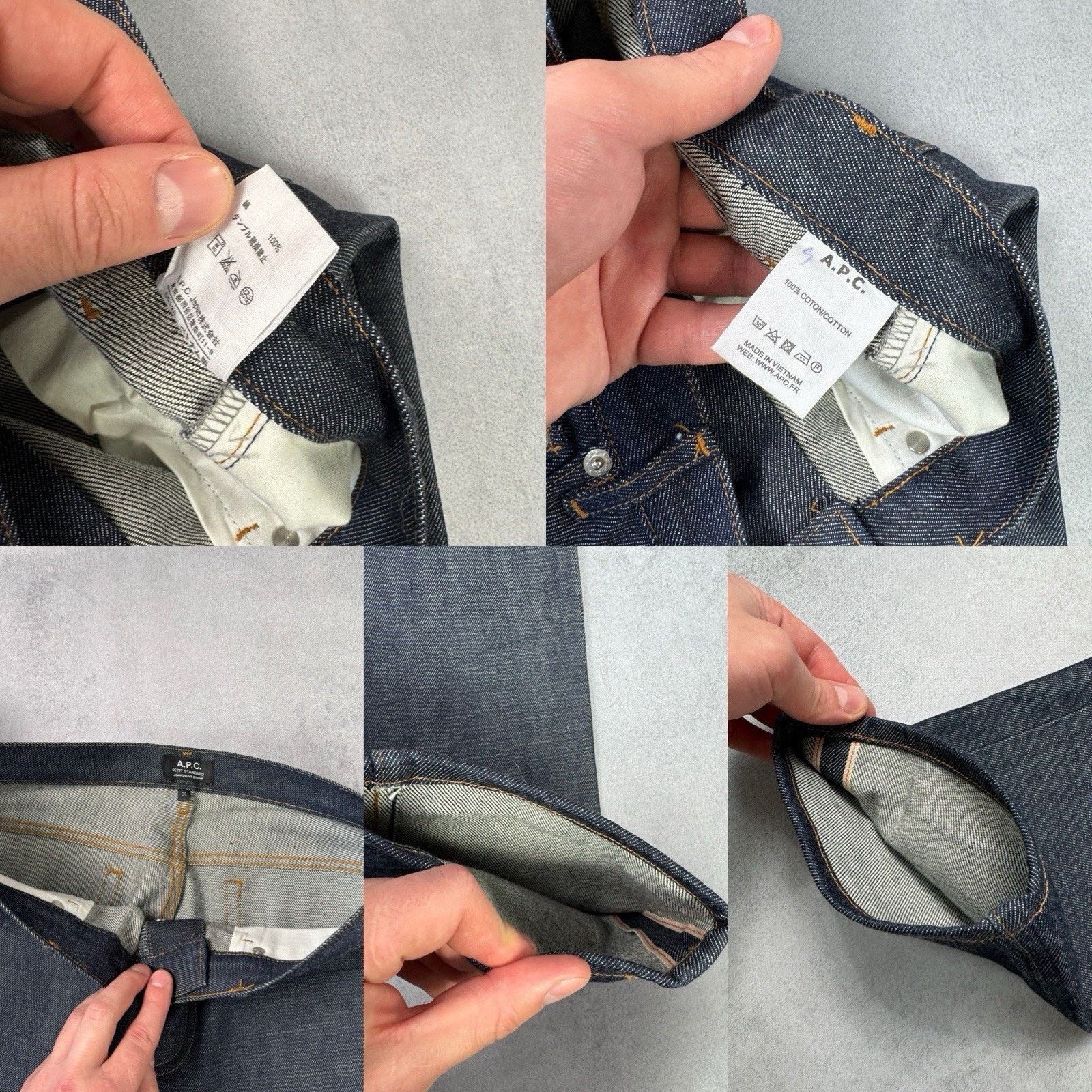 A.P.C. Vintage Men APC Blue Denim Selvedge Pants Jeans Size 31 Size US 31 - 21 Thumbnail