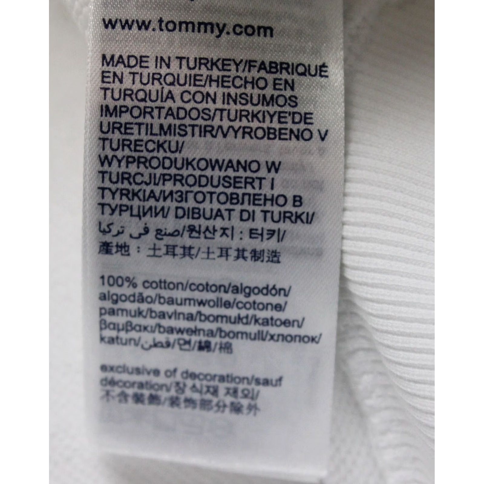 Tommy Hilfiger Tommy Hilfiger Sweatshirt Men Large Pullover Crew Neck Logo White Size US L / EU 52-54 / 3 - 6 Thumbnail