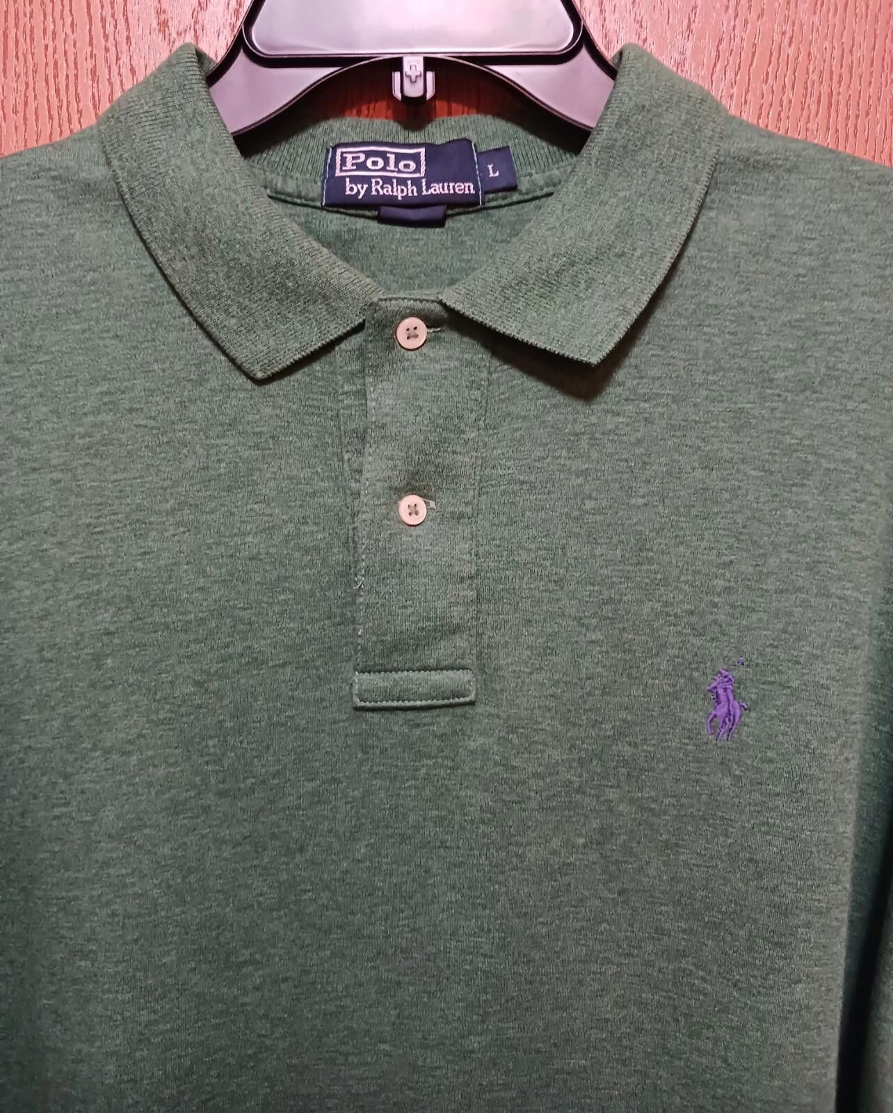 Polo Ralph Lauren Polo Ralph Lauren Green Classic Fit Polo Shirt Size US L / EU 52-54 / 3 - 3 Thumbnail