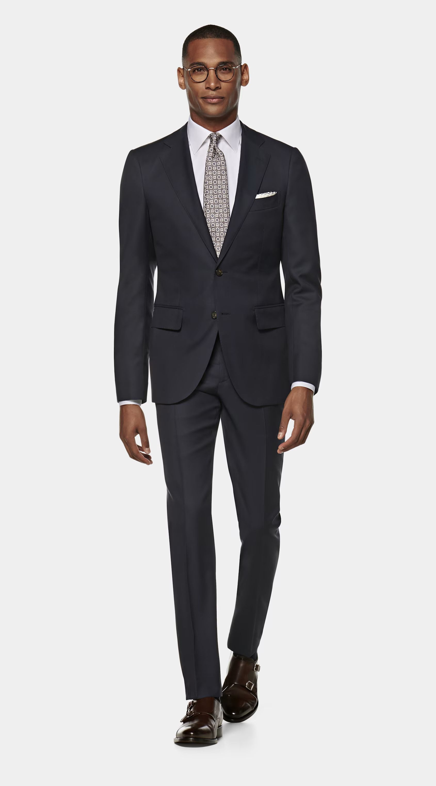 Suitsupply Suitsupply Lazio Single-Breasted Slim Fit Navy Wool Blazer Size US M / EU 48-50 / 2 - 2 Thumbnail