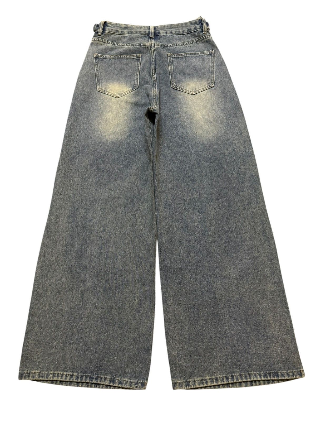 JNCO Vintage Y2K Japanese Brand Faded Wash Ripped Wide Leg Baggy Size US 28 / EU 44 - 2 Thumbnail