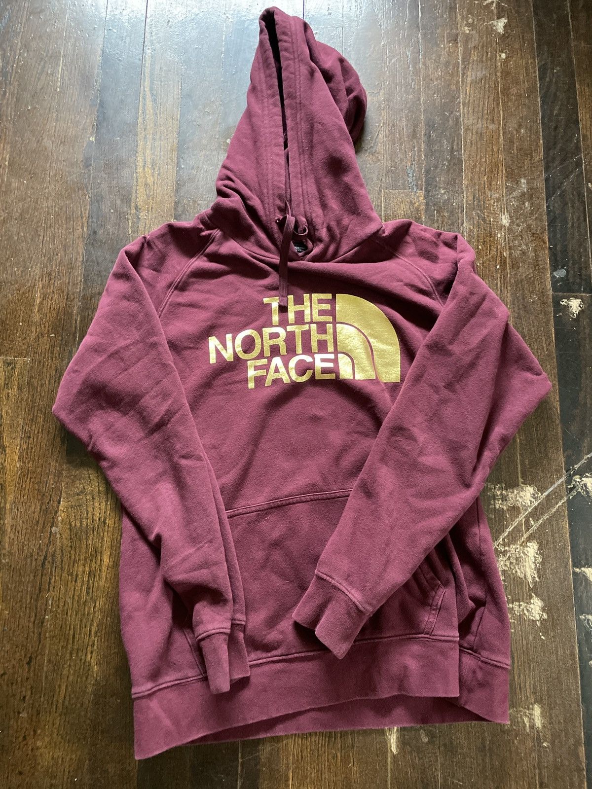 The North Face Maroon and Gold North Face Hoodie Size L / US 10 / IT 46 - 1 Thumbnail