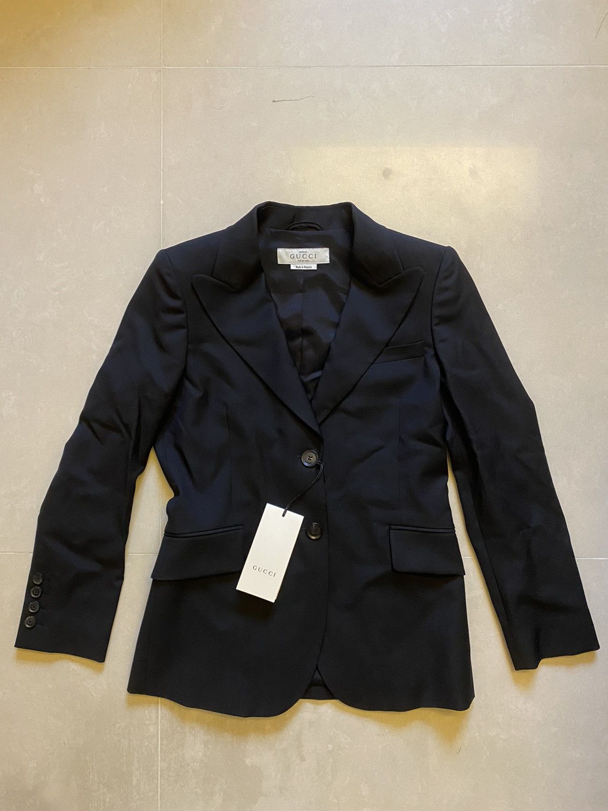 Gucci Gucci black wool blazer Size S / US 4 / IT 40 - 1 Thumbnail