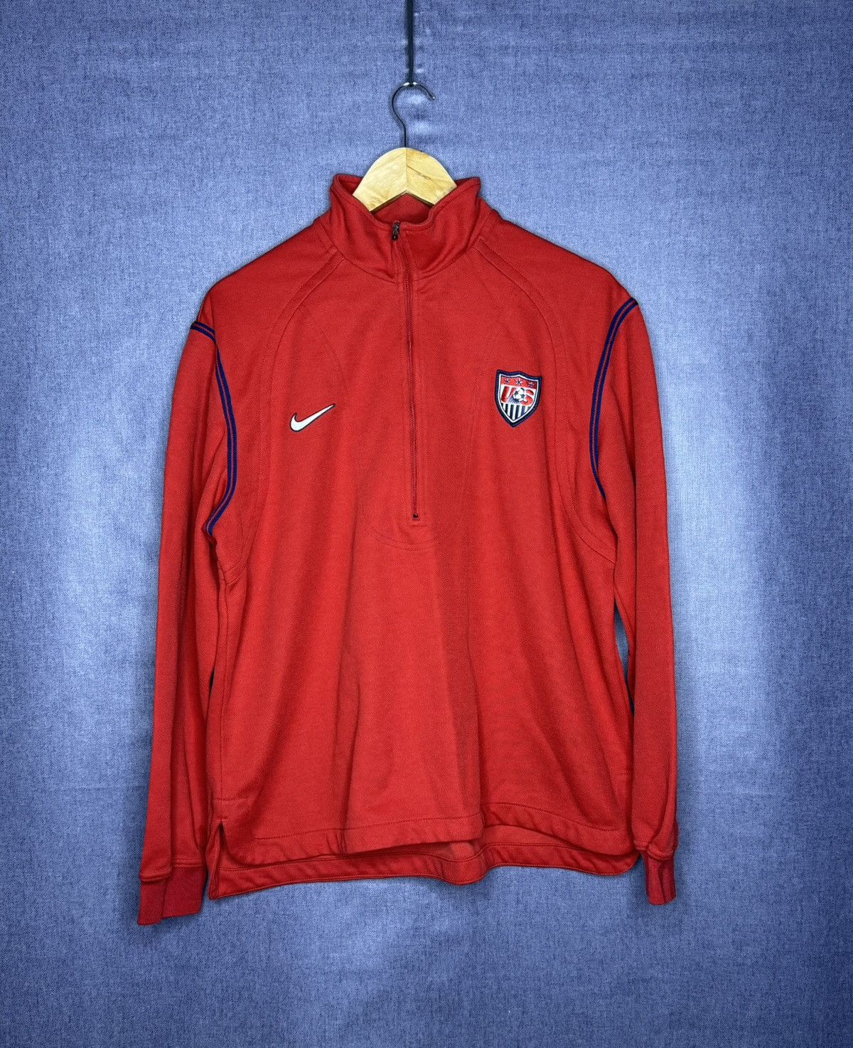 Nike Vintage Nike Team USA Sweatshirt 1/4 Zip Mens XL Size Size US XL / EU 56 / 4 - 1 Thumbnail
