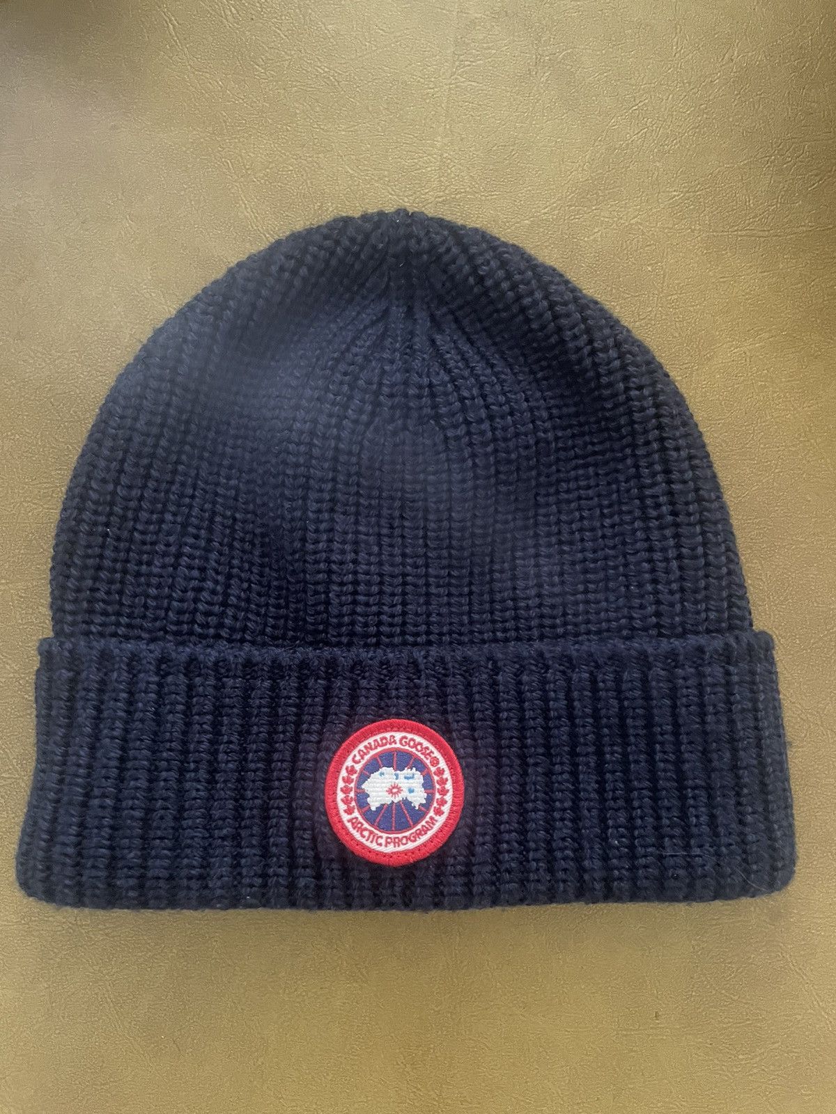 image of Navy Heather Canada Goose Beanie, Men's