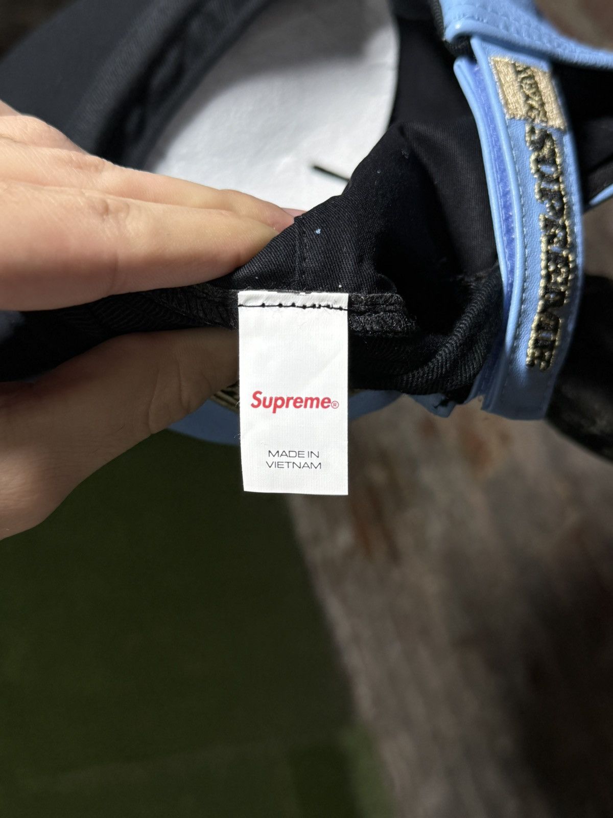 Supreme Supreme New York Blue Leather 6-Panel Hat Size ONE SIZE - 3 Thumbnail