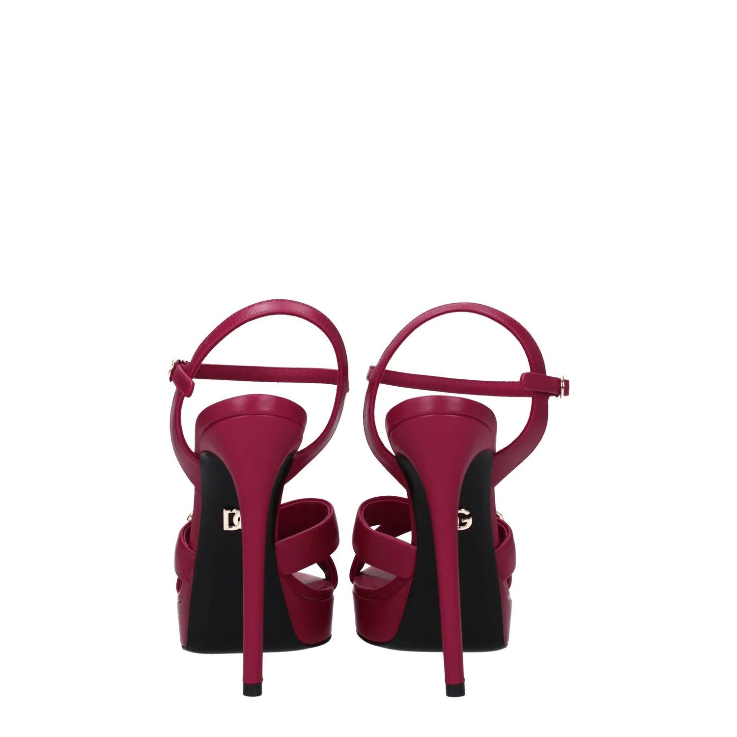 Dolce & Gabbana ob1o1e1124 Leather Sandals in Fuchsia/Hibiscus Size US 6.5 / IT 36.5 - 5 Thumbnail