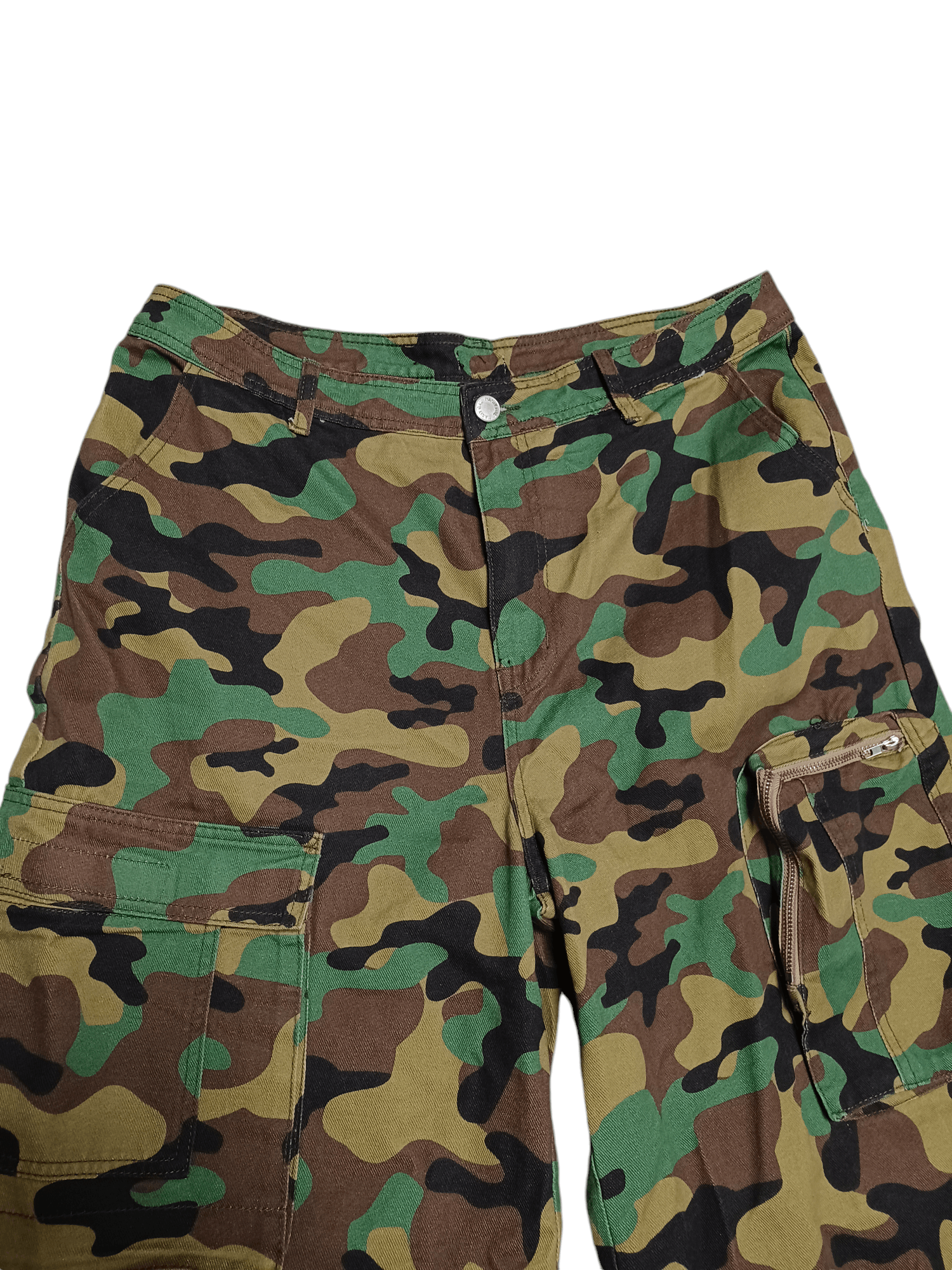 Japanese Brand 37 CM LEG OPENING!!! MILITARY CARGO MULTIPOCKET CAMO PANTS Size US 36 / EU 52 - 4 Thumbnail
