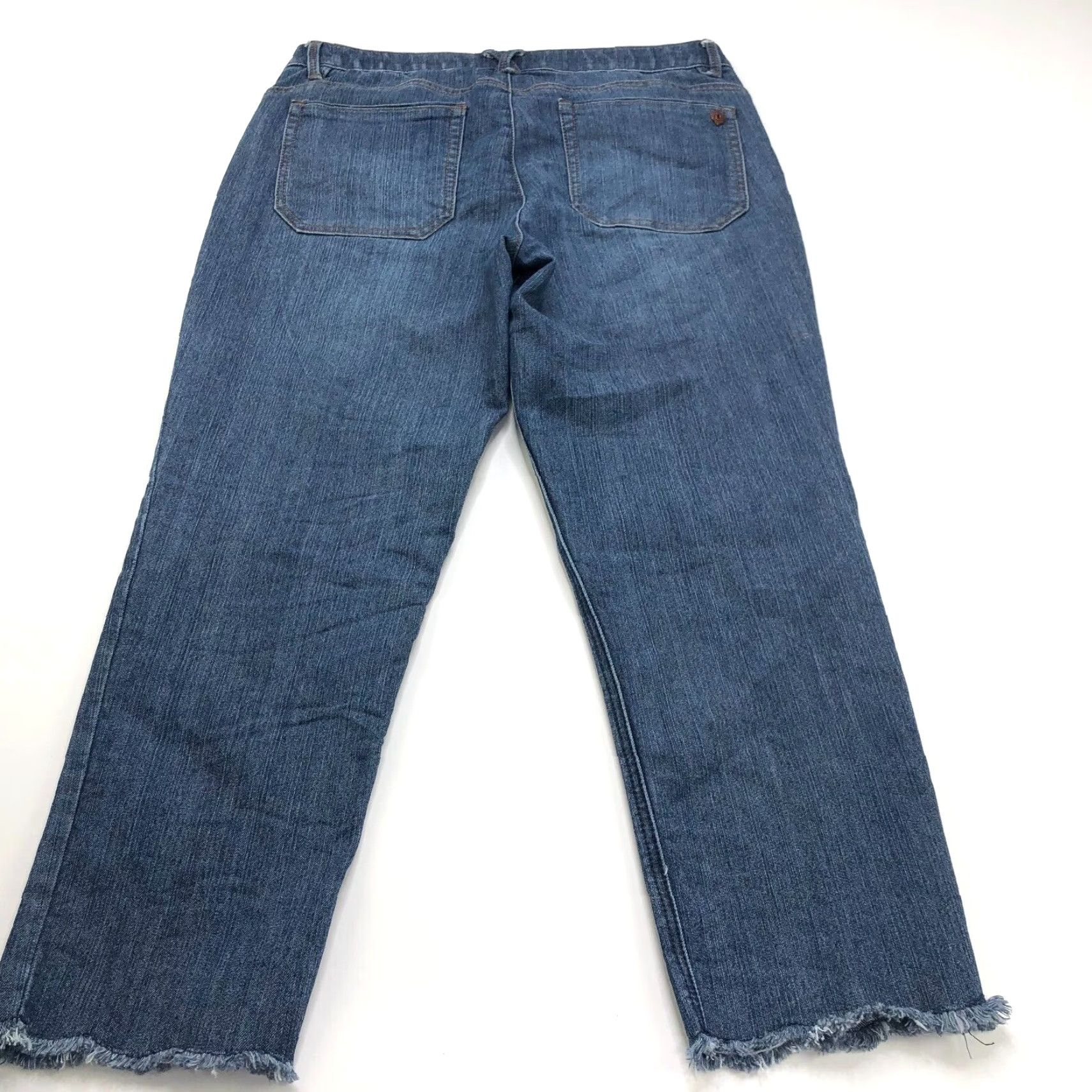 Vintage Democracy Jeans 12 High Rise Raw Hem Cut Off 5-Pocket Denim Blue Womens Regular Denim Blend Stretch Jeans Modern Vintage Style 90s Inspired Size 34" / US 12 / IT 48 - 2 Thumbnail