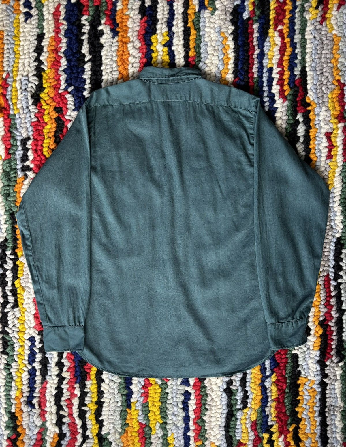 Vintage 1950s Stevens Twist Twill Union Made Work Shirt Size US L / EU 52-54 / 3 - 7 Thumbnail