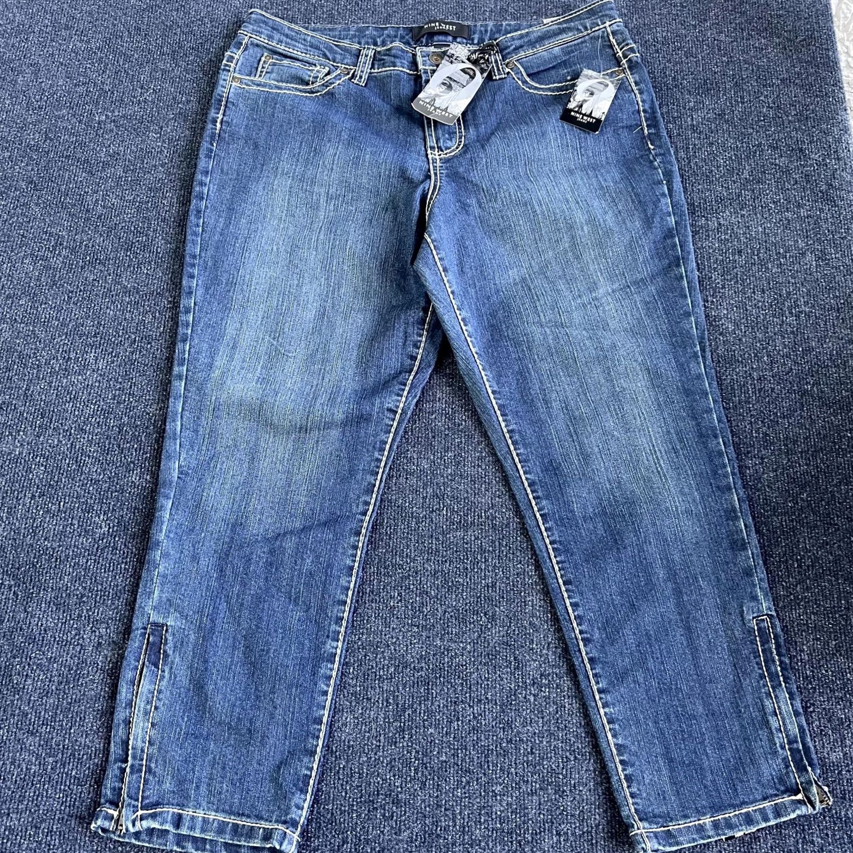 Nine West Nine West Womens Jeans Capri Blue Classic Rise Ethereal Denim 14/31 Size 36" / US 14 / IT 50 - 5 Thumbnail