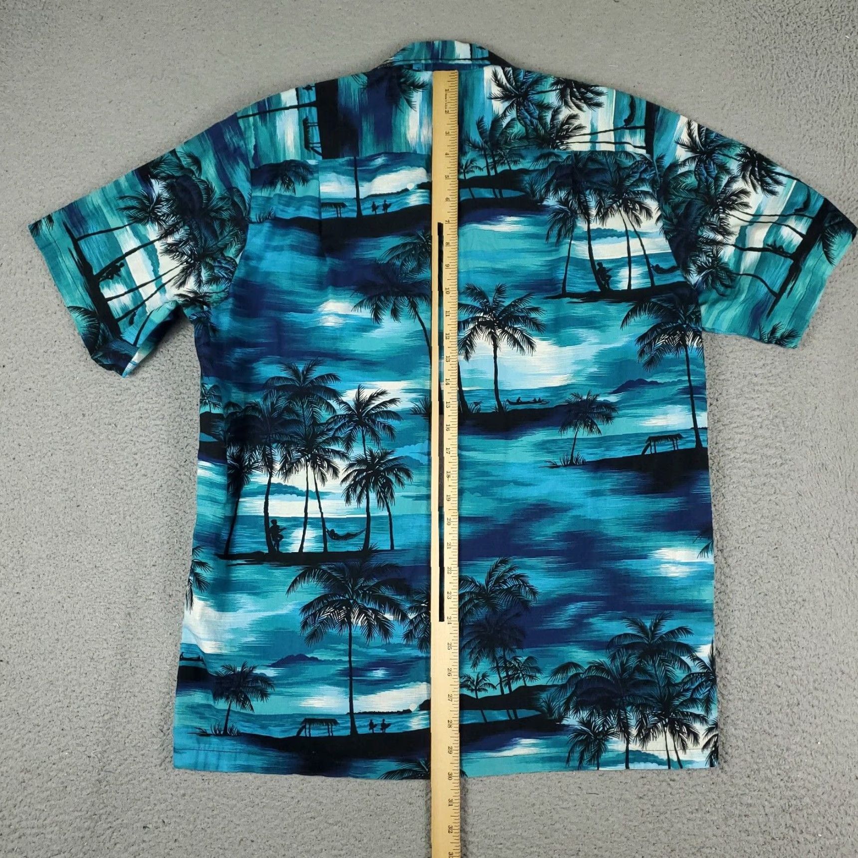 Vintage RJC Hawaiian Shirt Mens Large Blue Floral Button-Up Short Sleeve Tropical Size US L / EU 52-54 / 3 - 4 Thumbnail