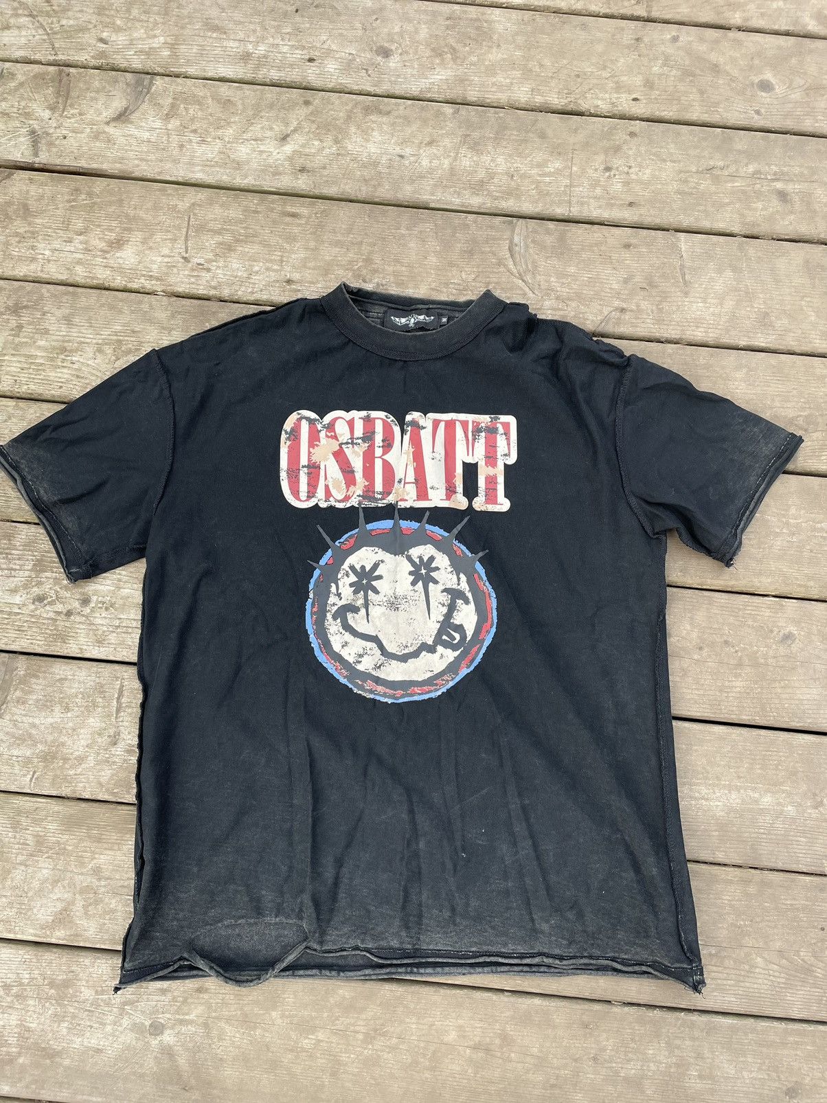 image of Osbbat Years Of Tears Kult Kobain T-Shirt in Black, Men's (Size Medium)