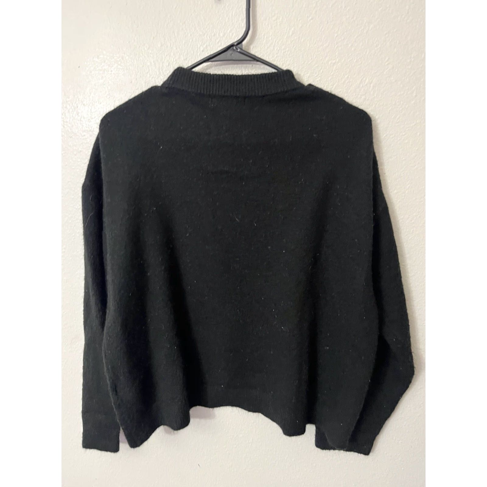 H&M H&M Womens Pullover Sweater Black Long Sleeve Crew Neck Medium Acrylic Blend Size M / US 6-8 / IT 42-44 - 3 Thumbnail