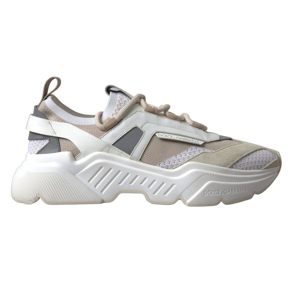 Dolce & Gabbana Dolce & Gabbana Sneakers White Beige Leather Sport DAYMASTER Size US 5 / IT 35 - 1 Thumbnail