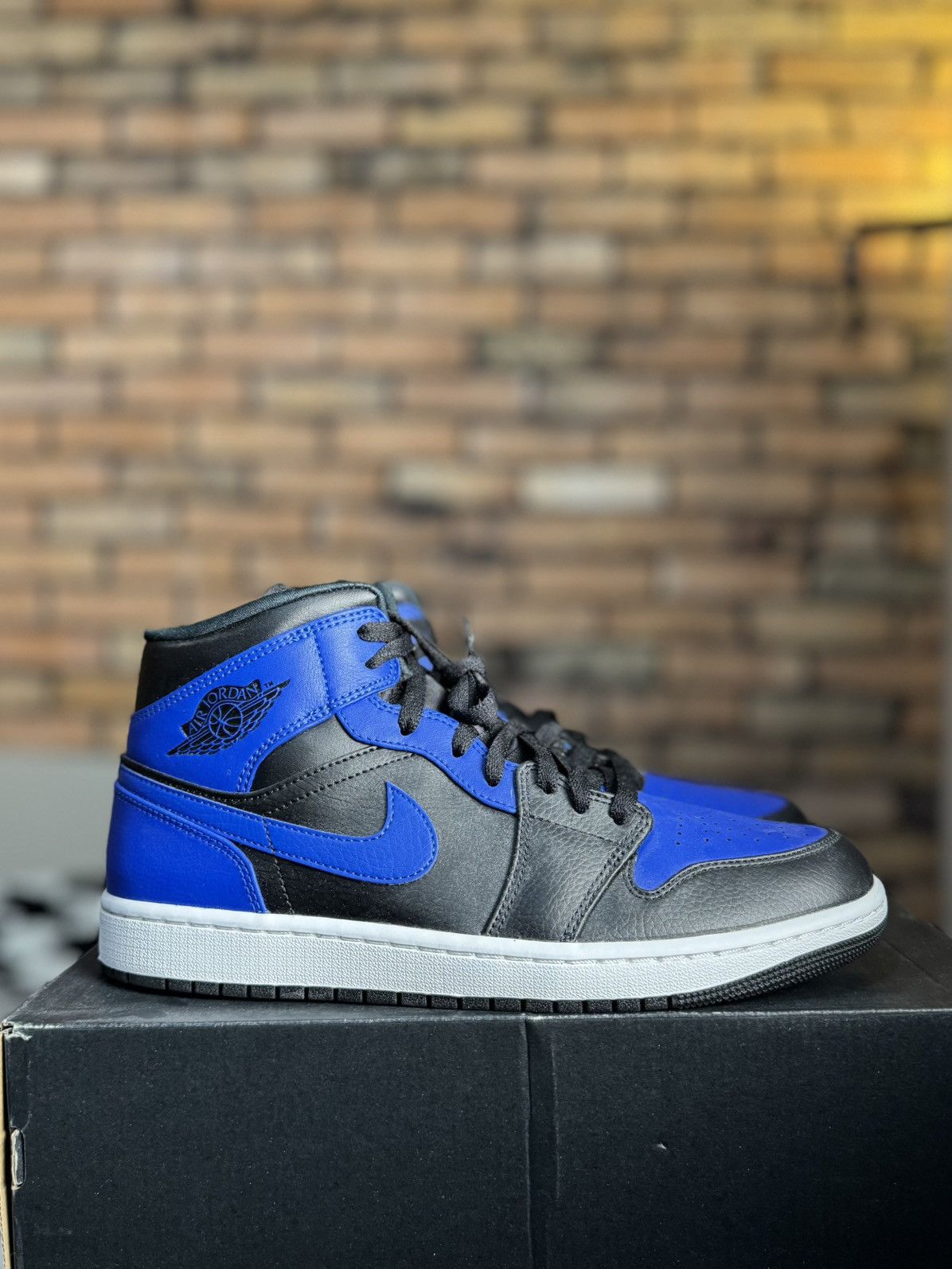 Jordan Brand AIR JORDAN 1 MID BLUE ROYAL BLACK Size US 9.5 / EU 42-43 - 1 Thumbnail