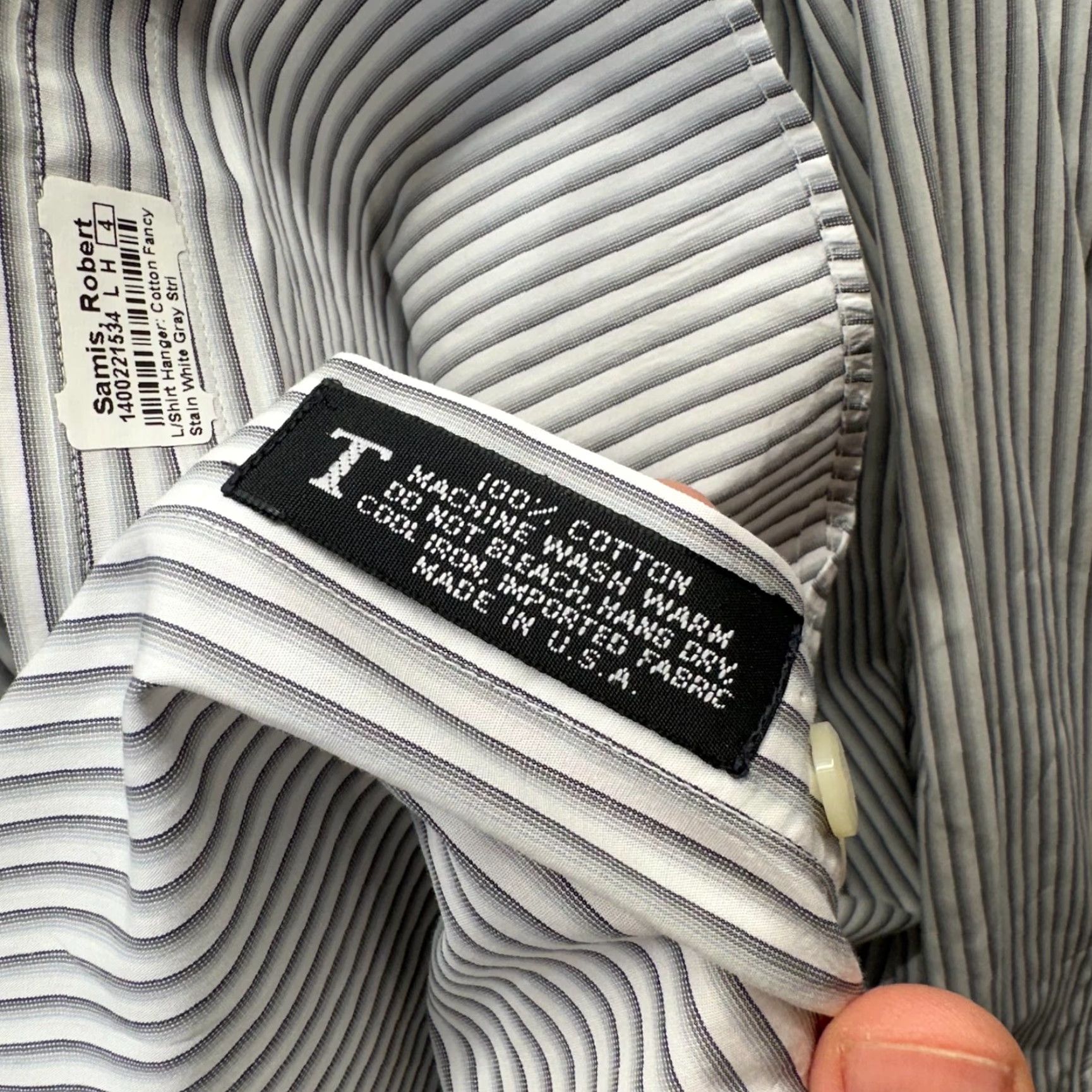 Robert Talbott Robert Talbott Shirt Mens 15.5 Large White Cotton Button-Up Dress Slim Casual 90s Size 42R - 7 Thumbnail