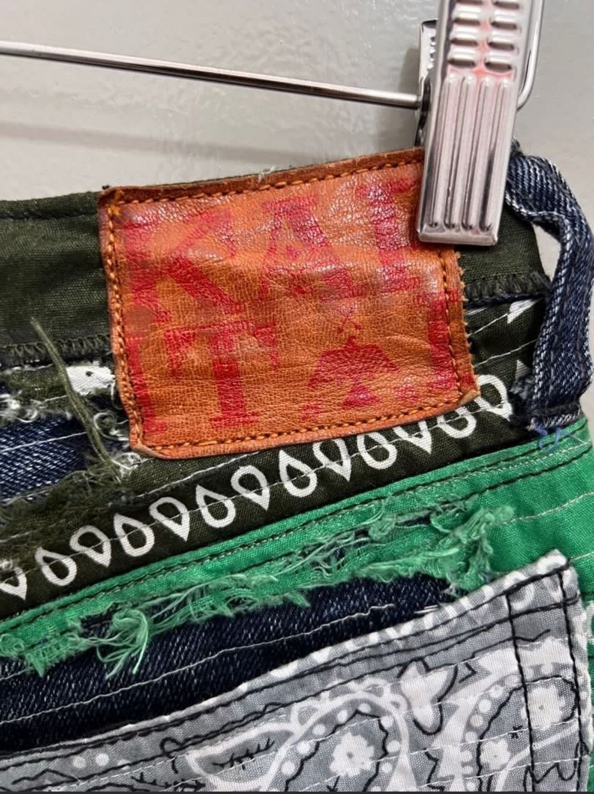 Kapital KAPITAL BORO BANDANA DECONSTRUCTED ARCHIVE DENIM PANTS Size US 32 / EU 48 - 7 Thumbnail