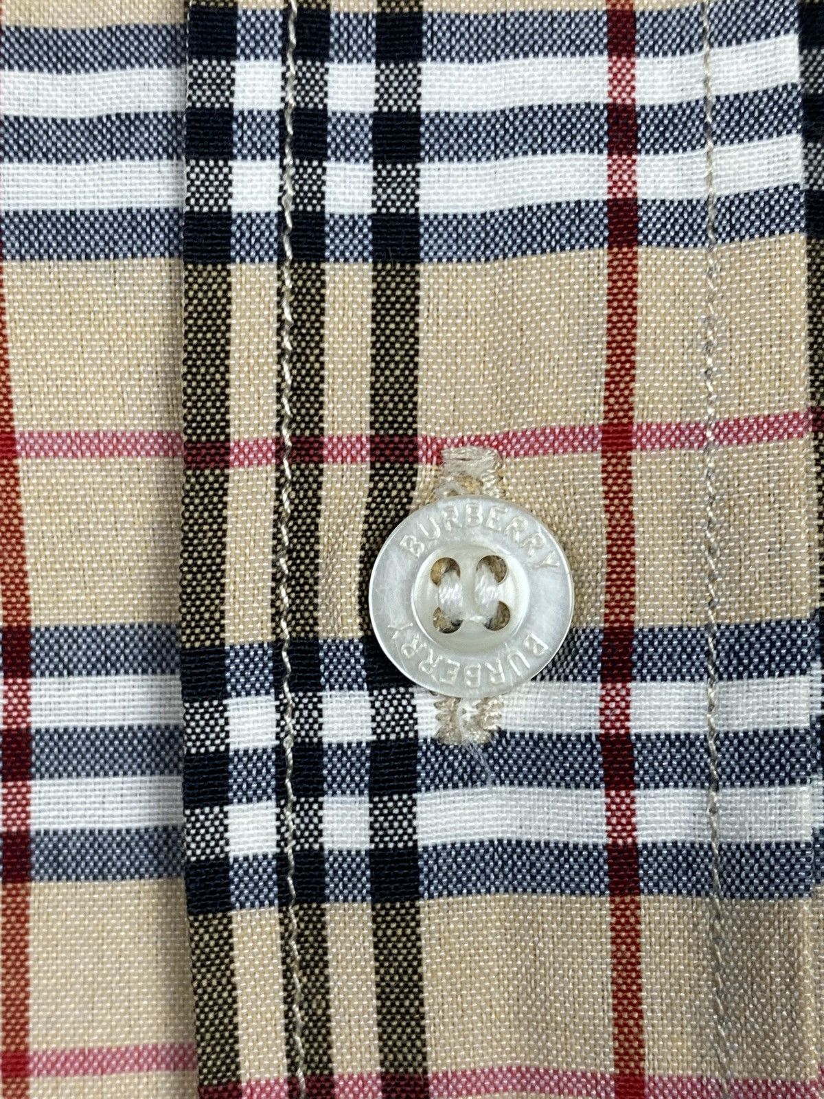 Burberry Vintage Burberry London Nova Check Short Sleeve Shirt Beige Size US L / EU 52-54 / 3 - 9 Thumbnail