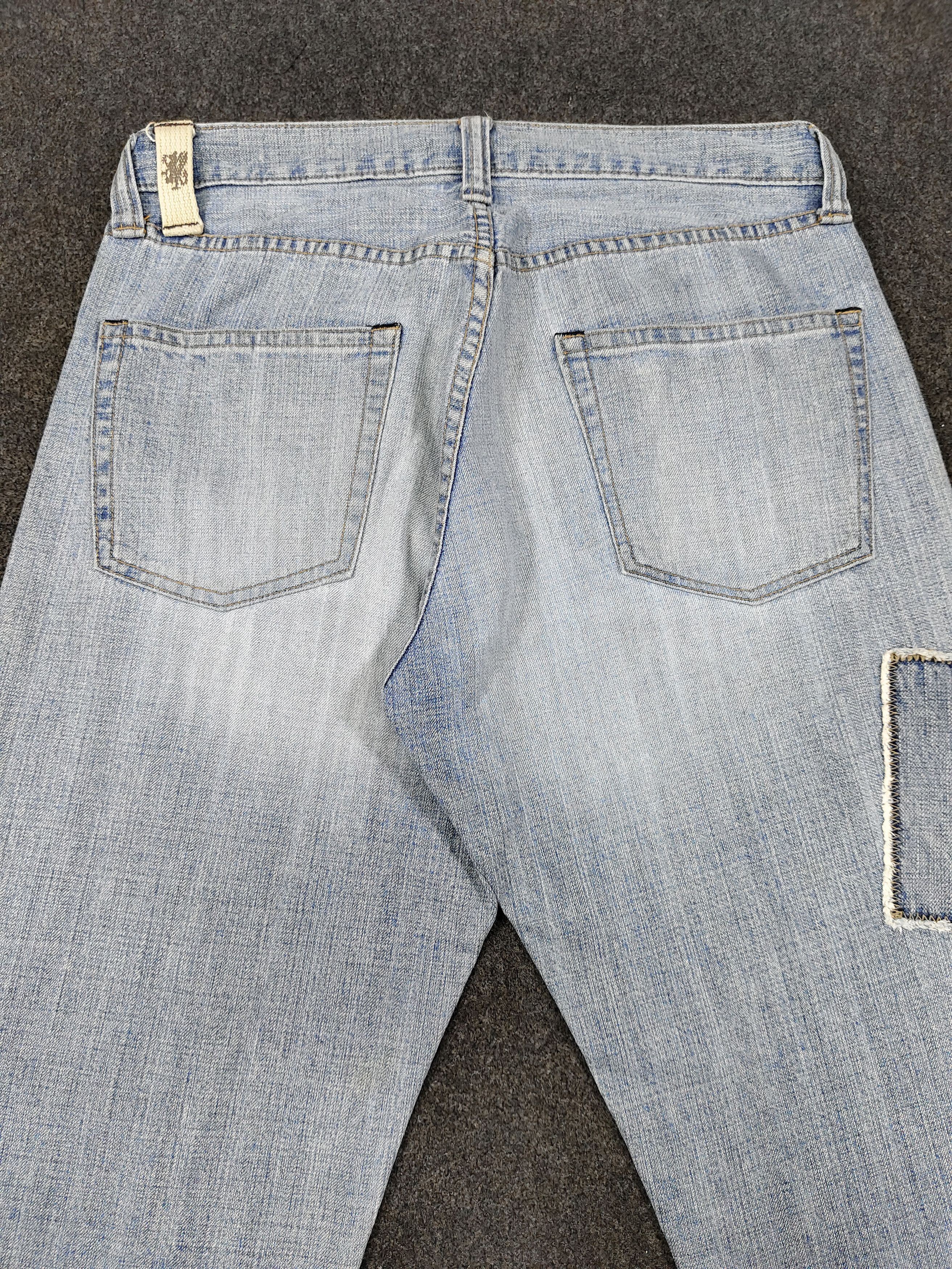 If Six Was Nine 00s Blue Way🇯🇵Patchwork Panel Raw Edge Layered Denim Size US 30 / EU 46 - 7 Thumbnail