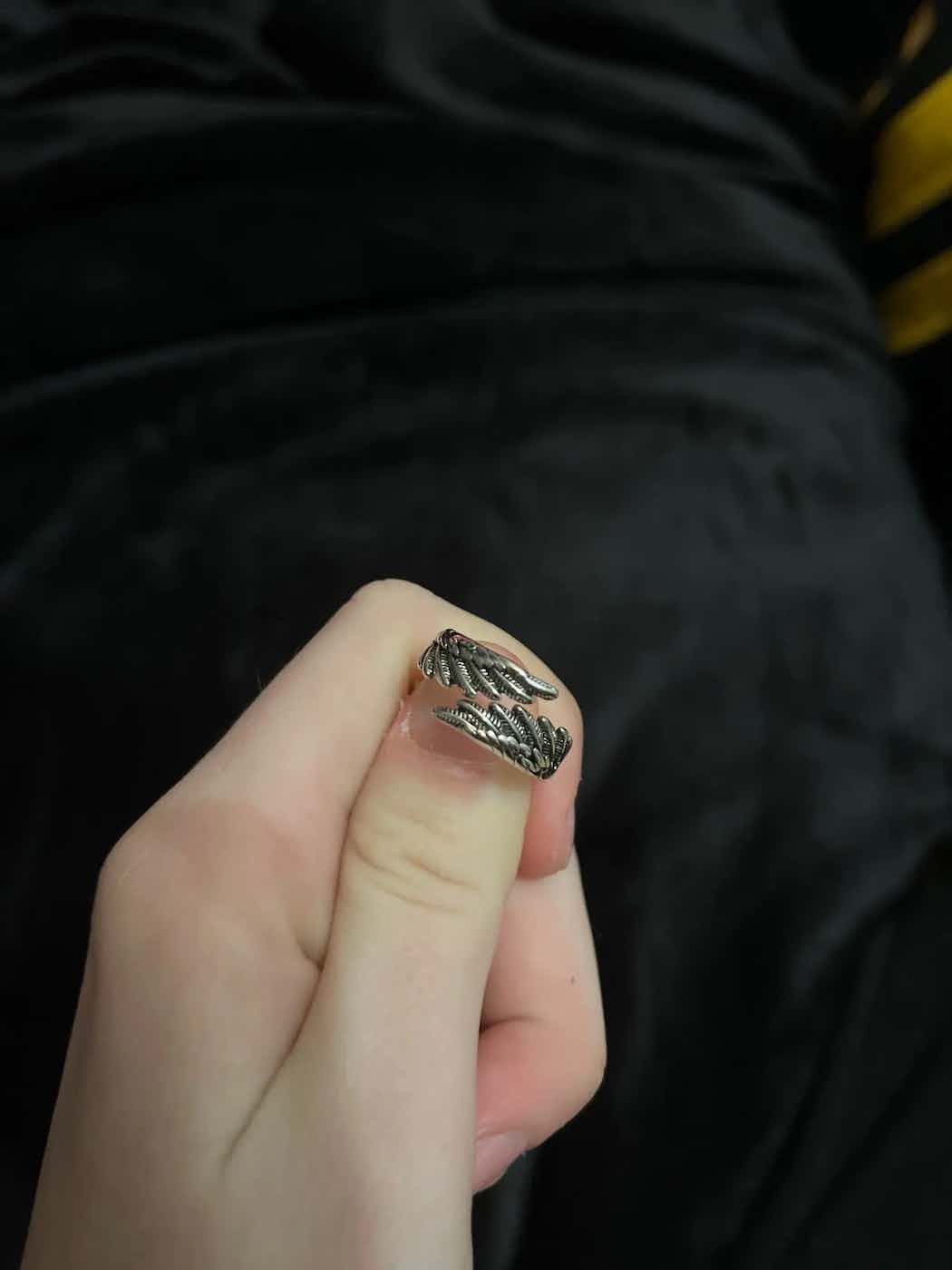 Jewelry Wing Feather Adjustable Ring Size ONE SIZE - 3 Thumbnail