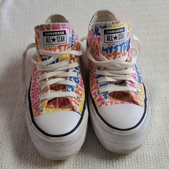 Converse Converse Chuck Taylor Double Stack Lift Platform "My Story" Size US 6.5 / IT 36.5 - 3 Thumbnail