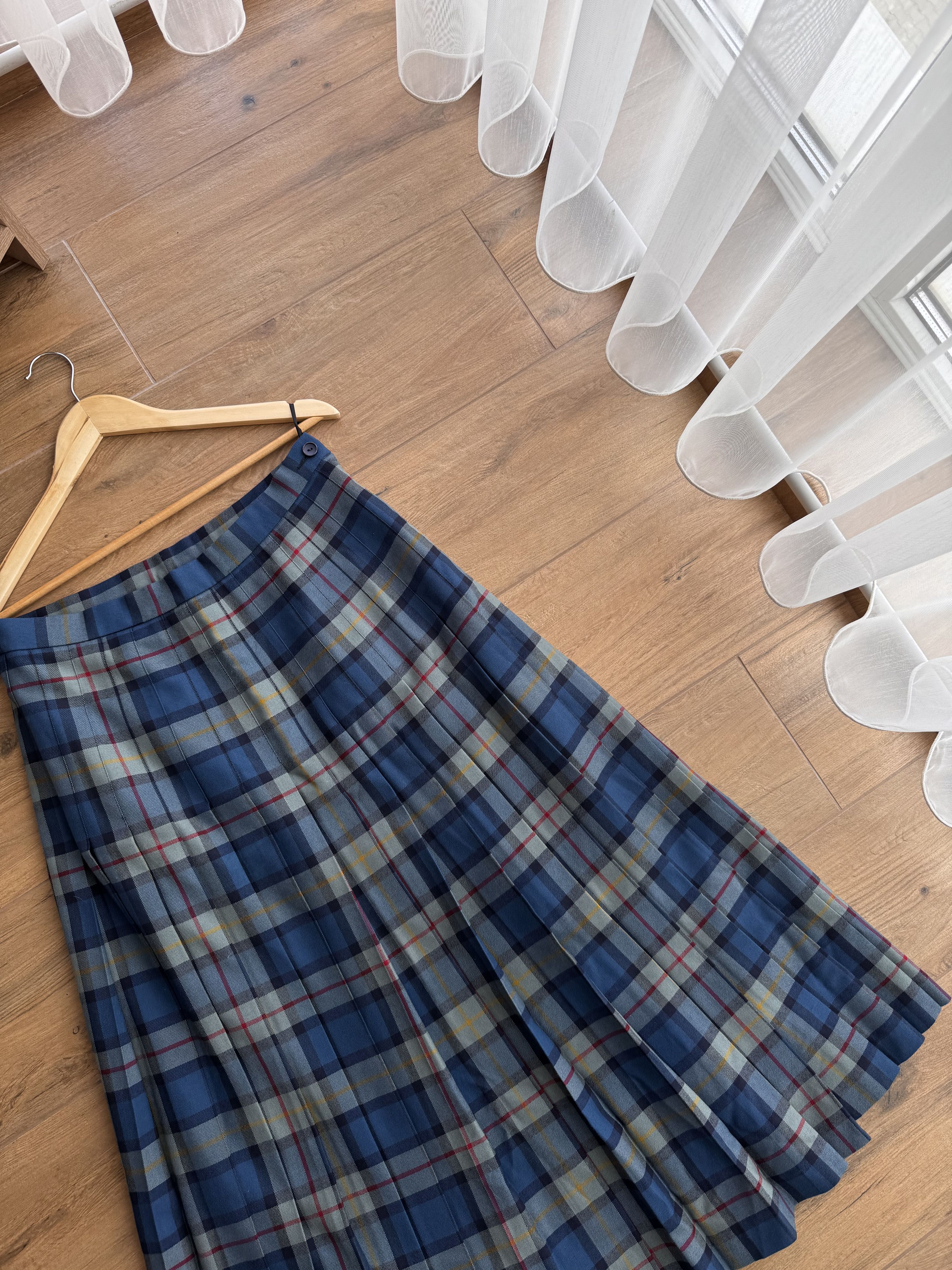 Pringle Of Scotland × Vintage Vintage Johnstons of Elgin Tartan Long Kilt Wool Skirt Size 34" / US 12 / IT 48 - 8 Thumbnail