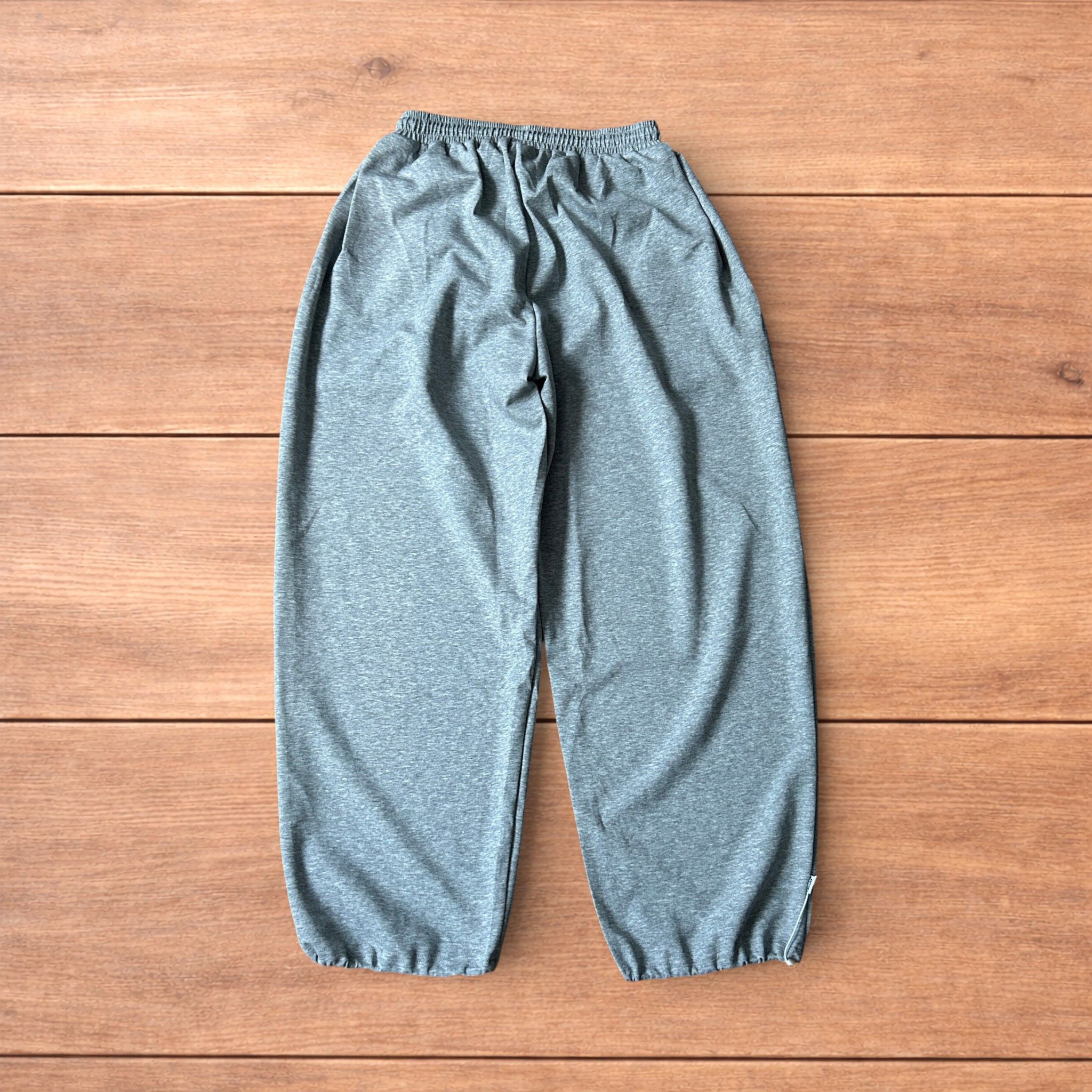 Japanese Brand Insane Korean super baggy wide leg joggers in marl grey. Size US 34 / EU 50 - 2 Thumbnail