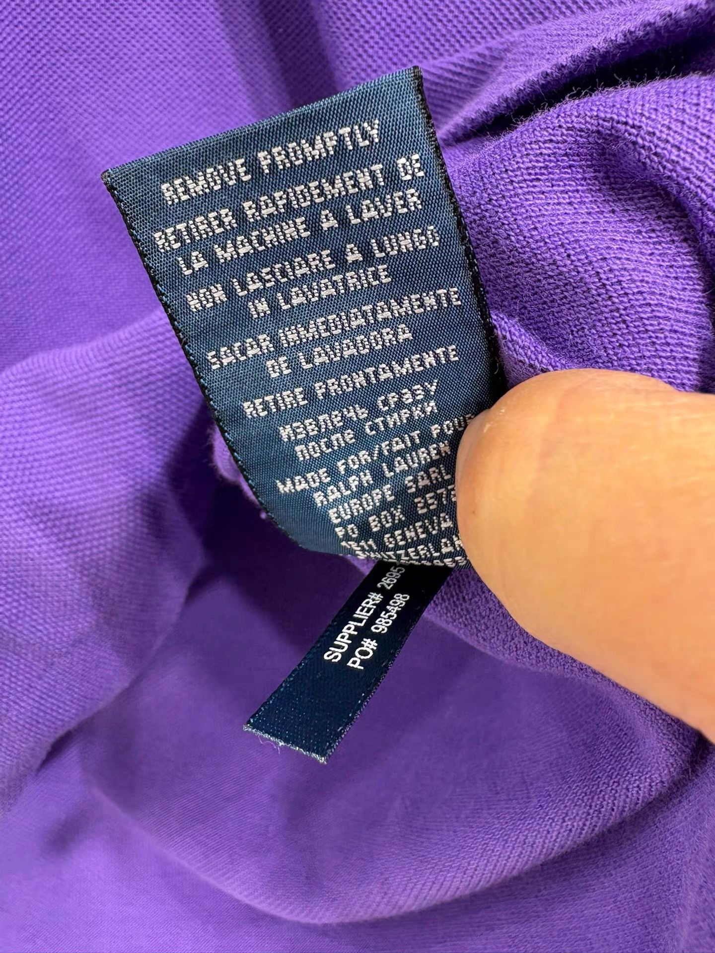 Polo Ralph Lauren Ralph Lauren Purple Slim Fit Short Sleeve T-Shirt K29 Size US L / EU 52-54 / 3 - 7 Thumbnail
