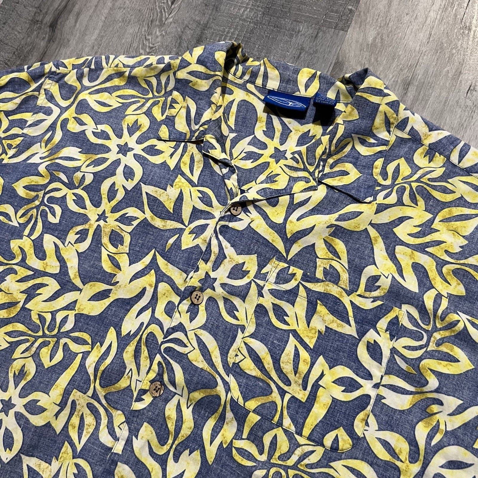 Ocean Pacific VTG Ocean Pacific Blue/Yellow Floral Surf Beach Hawaii Shirt Size US XXL / EU 58 / 5 - 3 Thumbnail