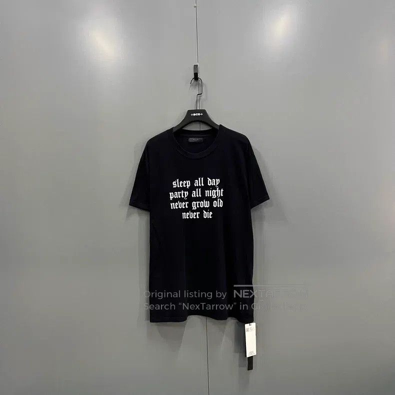 Amiri Amiri Size XL Black letter printed short sleeves Size US XL / EU 56 / 4 - 1 Thumbnail