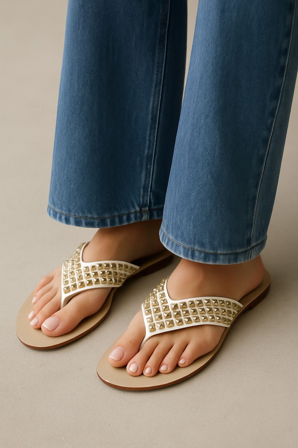 Giuseppe Zanotti Giuseppe Zanotti White Leather Studded Sandals 36 Size US 6 / IT 36 - 11 Thumbnail