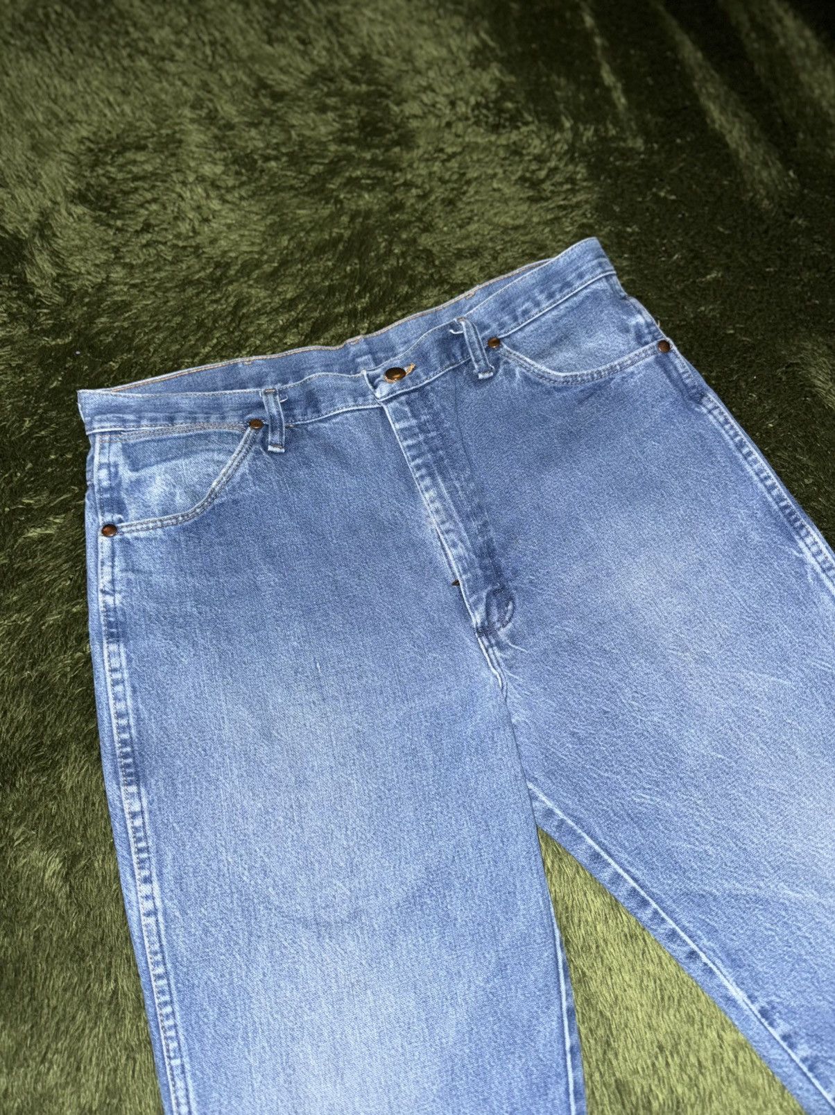 Wrangler [38X32] Wrangler USA Original Vintage Washed Denim Pants Size US 38 / EU 54 - 5 Thumbnail