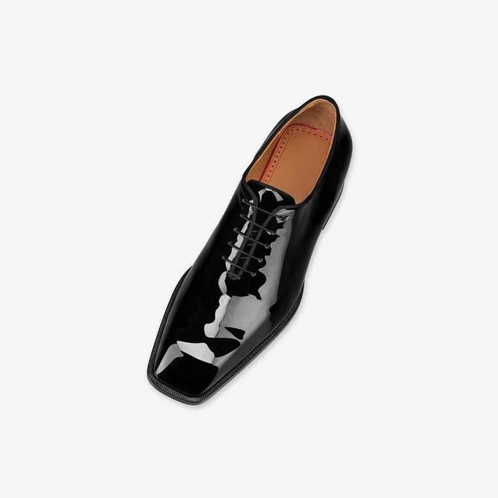 Christian Louboutin o1s1wg110924 Corteo Flat Paten Shoes in Black Size US 11 / EU 44 - 3 Thumbnail