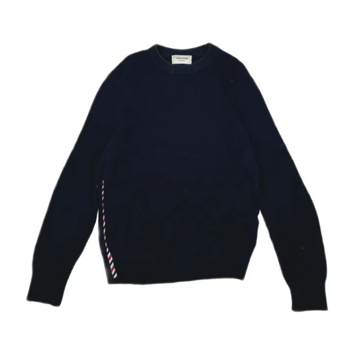 Thom Browne Thom Browne Blue Casual Knit Sweater for Men Size US M / EU 48-50 / 2 - 1 Thumbnail
