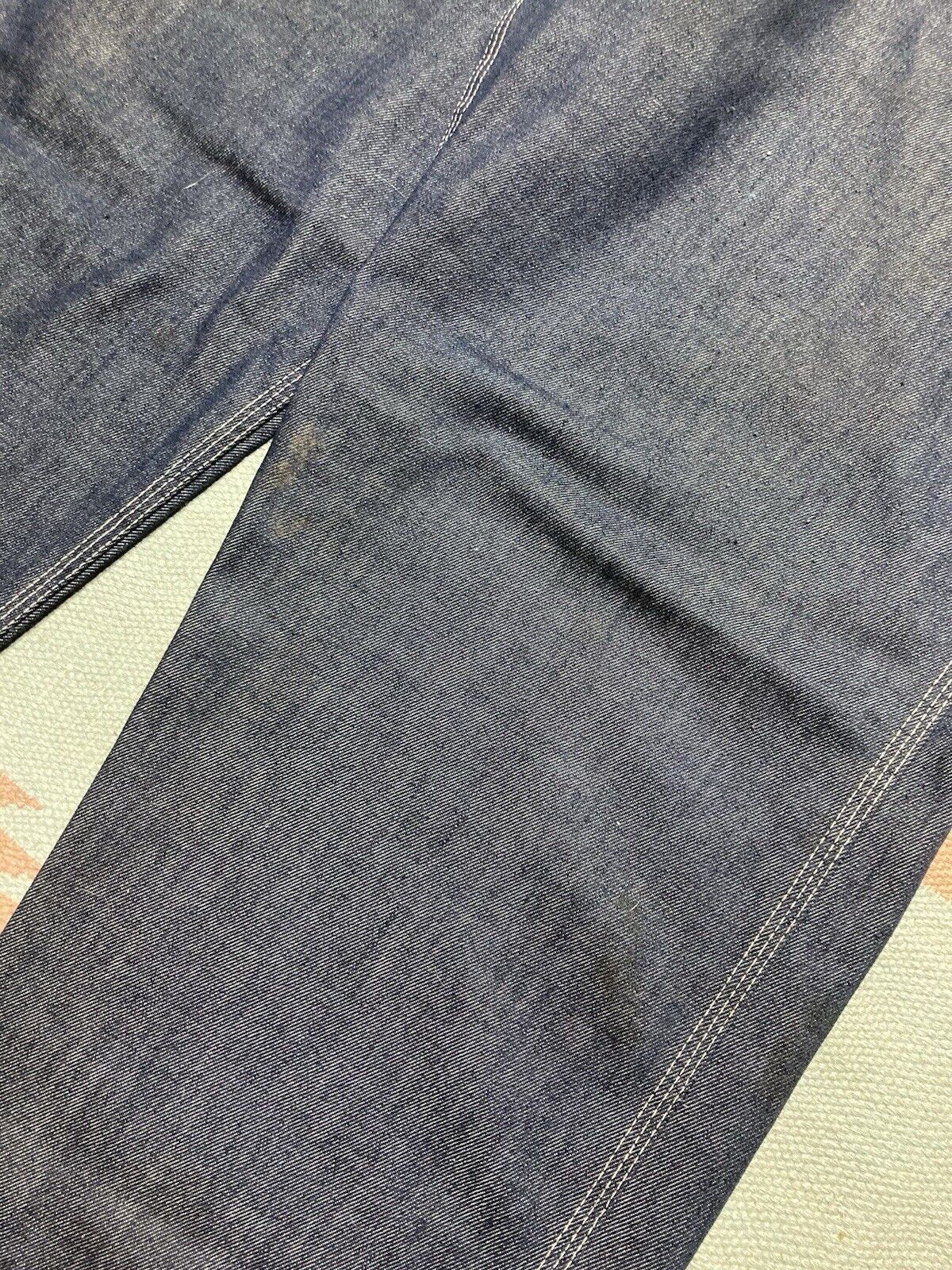 Vintage VTG Montgomery ward carpenter jeans dark wash denim 40x33 Size US 40 / EU 56 - 6 Thumbnail