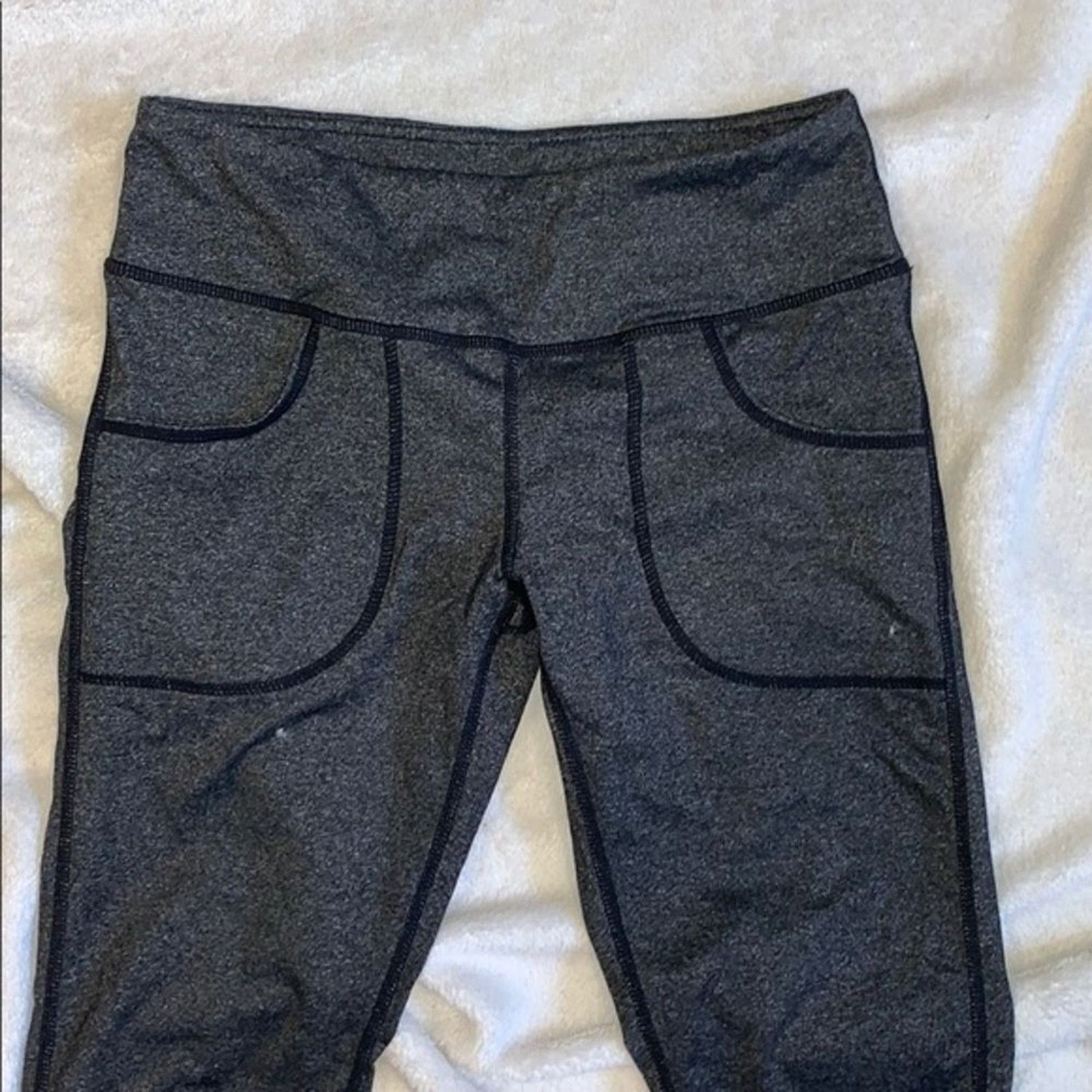 Other GWC Gray and Black Full-Length Leggings | Sz L Size 34" / US 12 / IT 48 - 3 Thumbnail