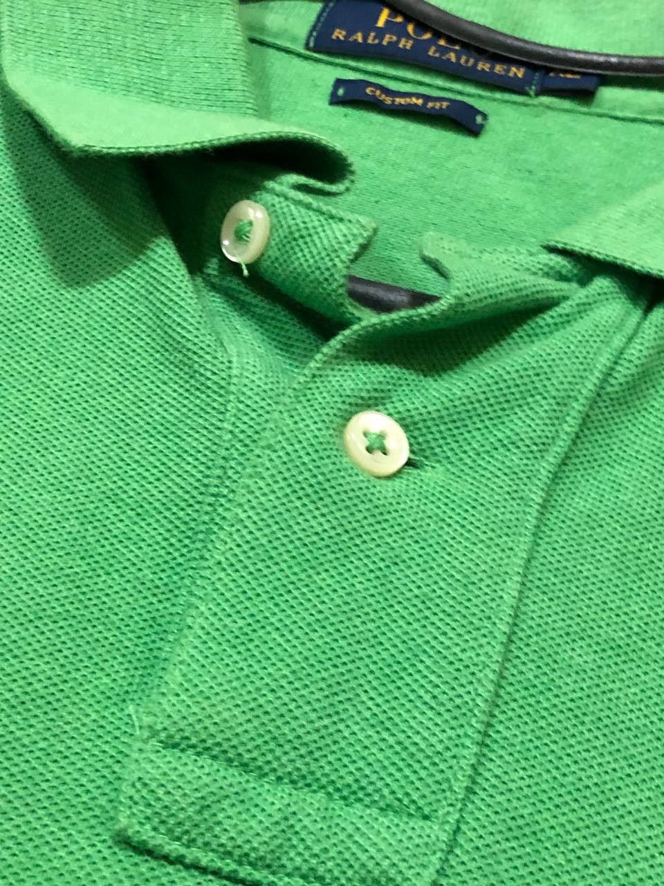 Polo Ralph Lauren Green Custom Fit Long Sleeve Polo Ralph Lauren Size US XL / EU 56 / 4 - 3 Thumbnail