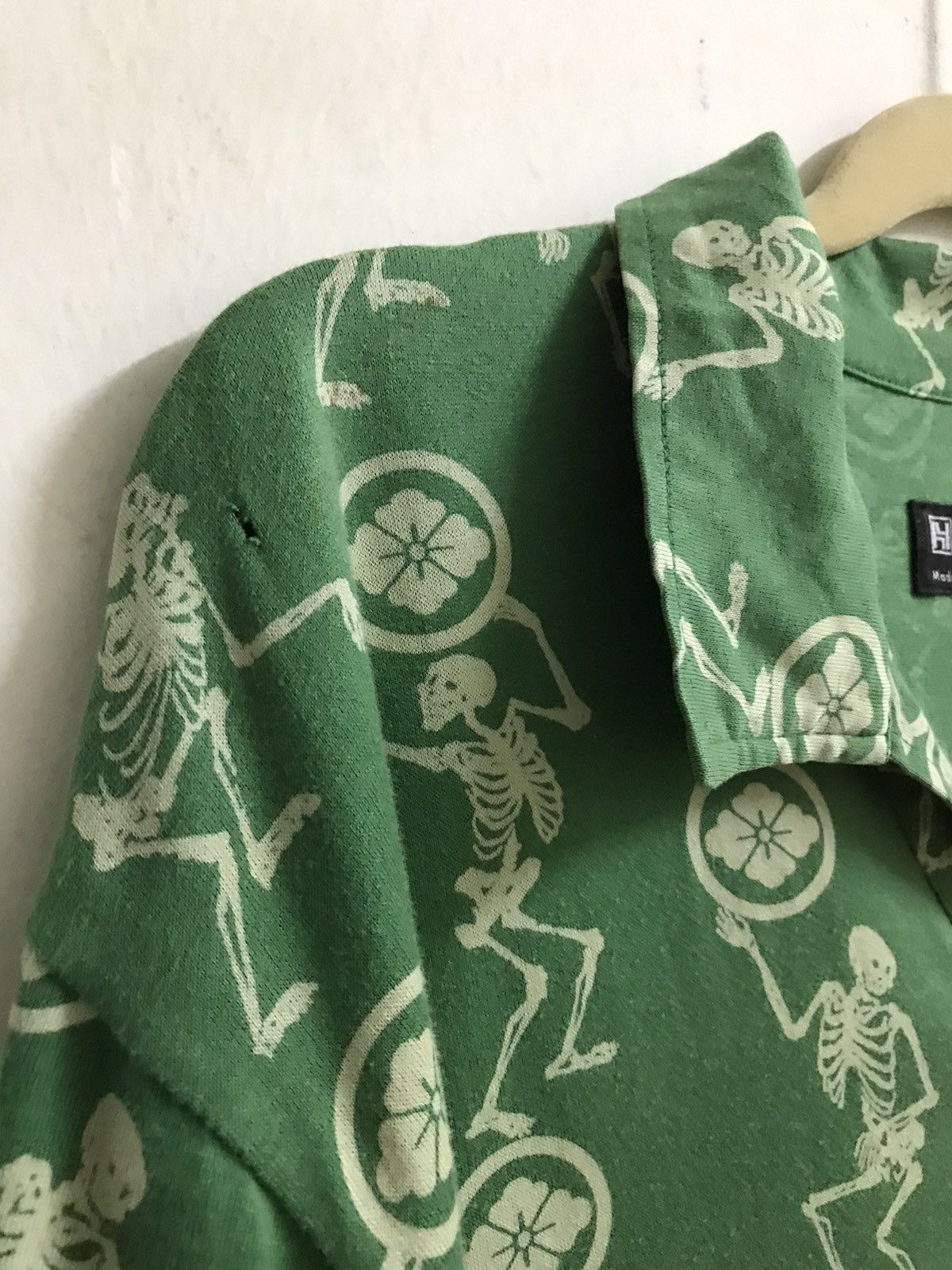 Evisu Rare Evisu Hidehiko Yamane Skull Printed Polo Shirt Size US L / EU 52-54 / 3 - 4 Thumbnail