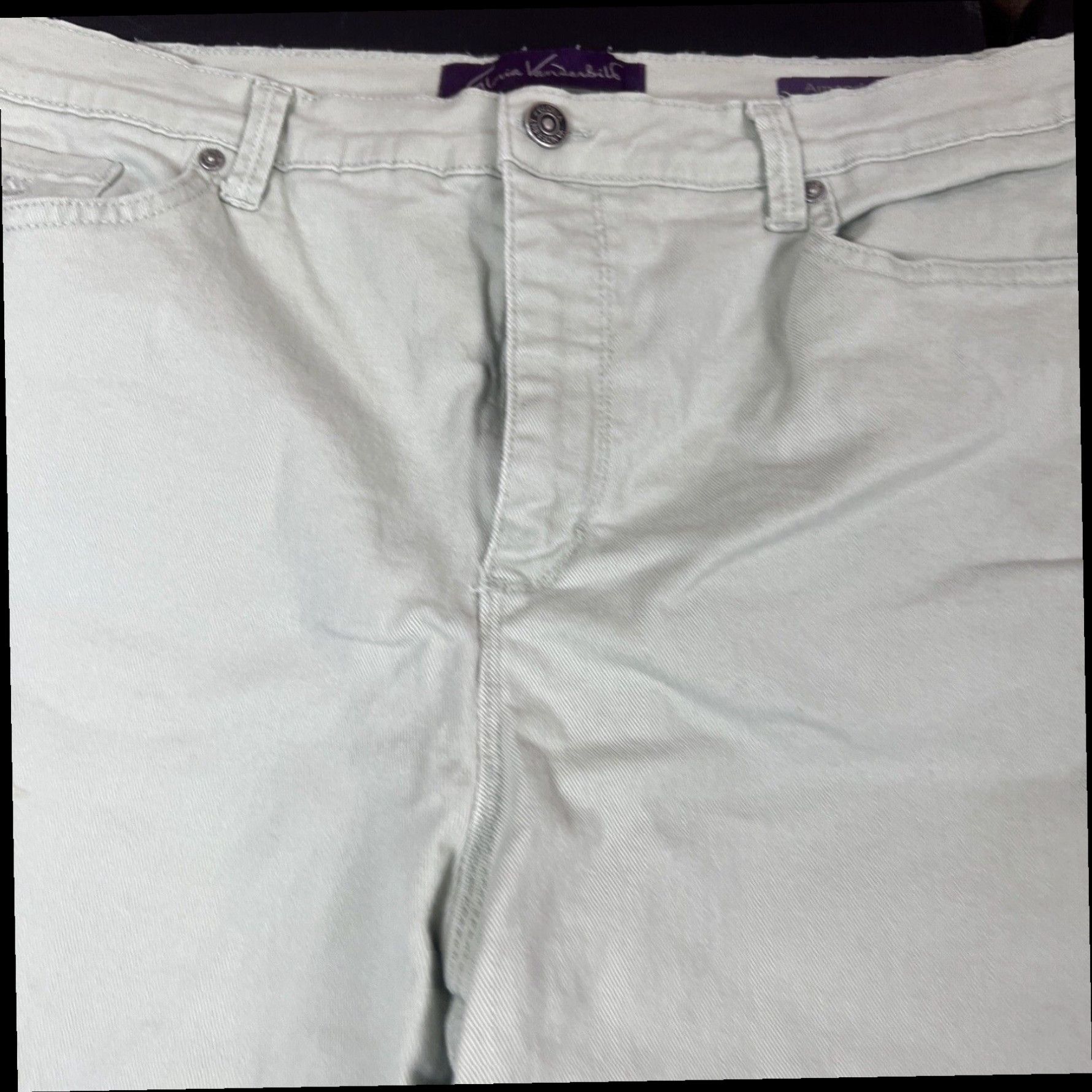 Gloria Vanderbilt GLORIA VANDERBILT Amanda Jeans Women's size 16 Straight Khaki Green Size 38" / US 16 / IT 52 - 6 Thumbnail