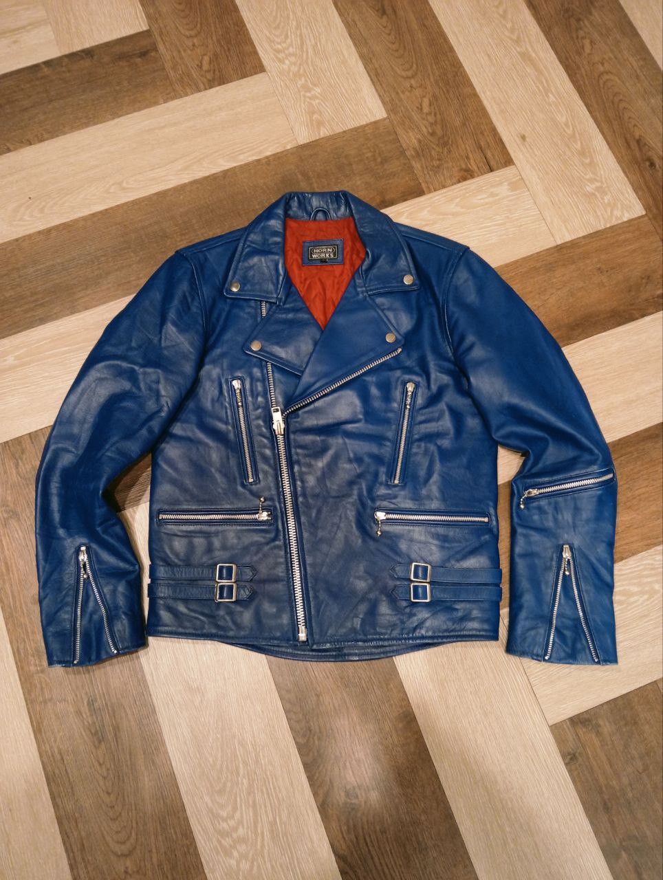 Japanese Brand JAPANESE HORN WORKS RIDER LEATHER JACKET Size US L / EU 52-54 / 3 - 1 Thumbnail