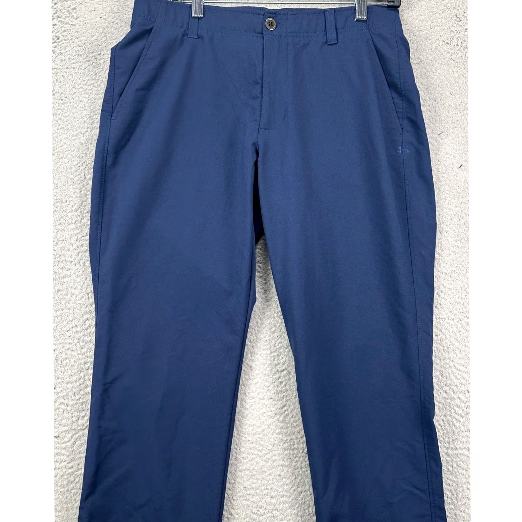 Under Armour Under Armour Mens 34X32 Pants Blue Nylon Blend Stretch Straight Leg EUC Golf Pants Regular Waist 34 Inseam 32 Mens Boys Womens Size US 34 / EU 50 - 3 Thumbnail