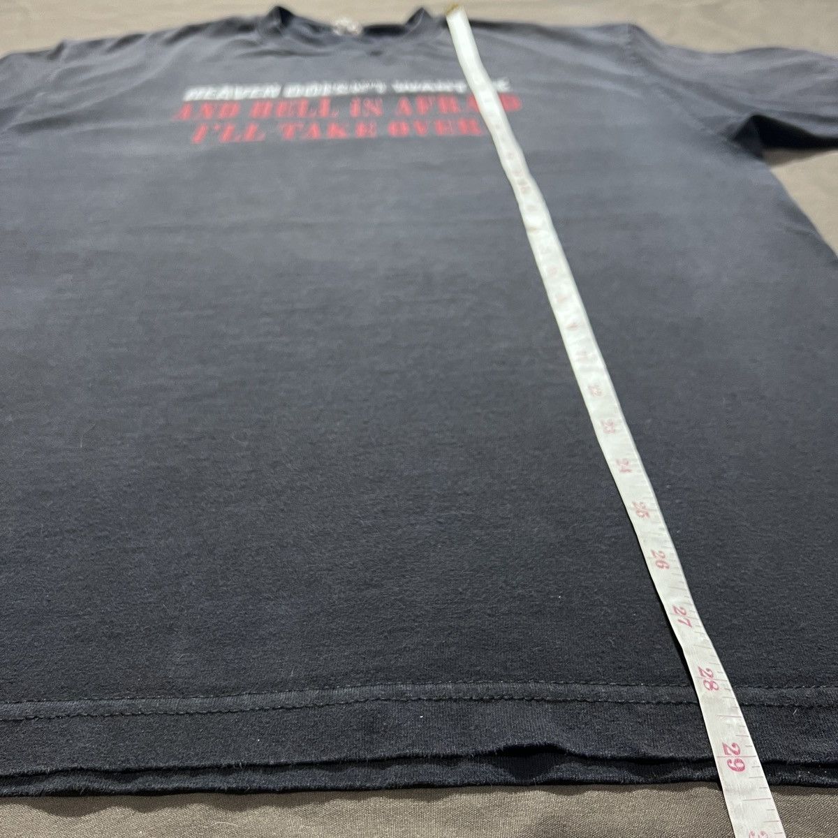 Vintage Vintage Y2K "Heaven Doesn't Want Me" Slogan Tee Faded Size US L / EU 52-54 / 3 - 10 Thumbnail