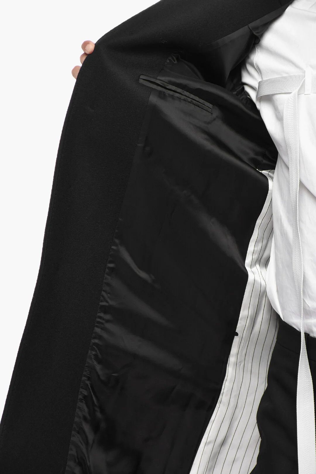 Off-White og1mm0426 Wool Blend Coat in Black Size US M / EU 48-50 / 2 - 5 Thumbnail