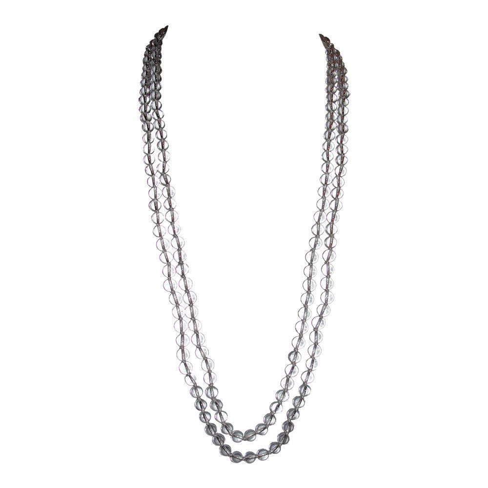 Designer Crystal Quartz Beaded Flapper Rope Necklace Alberto Juan Size ONE SIZE - 3 Thumbnail