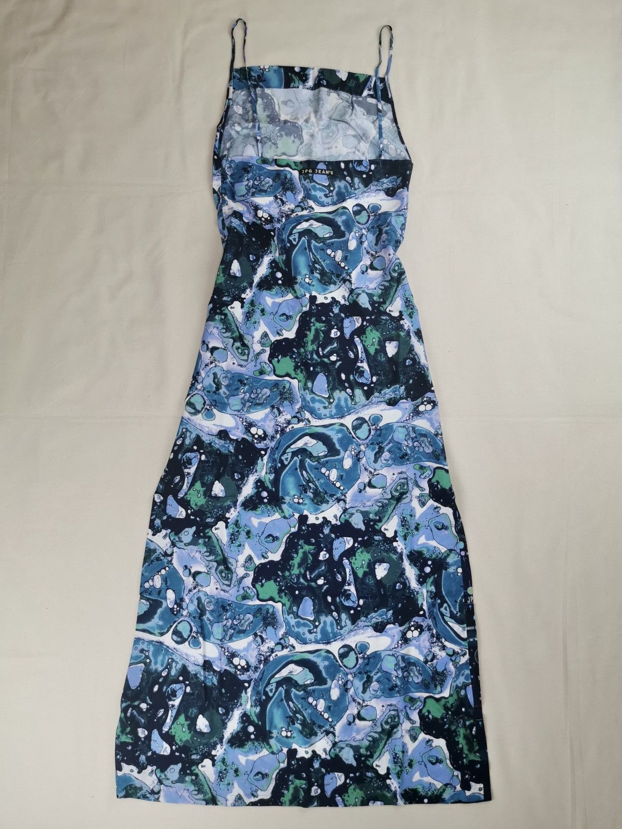 Jean Paul Gaultier SS2001 Jean Paul Gaultier Blue Bacteria Maxi Dress Vintage Size L / US 10 / IT 46 - 3 Thumbnail